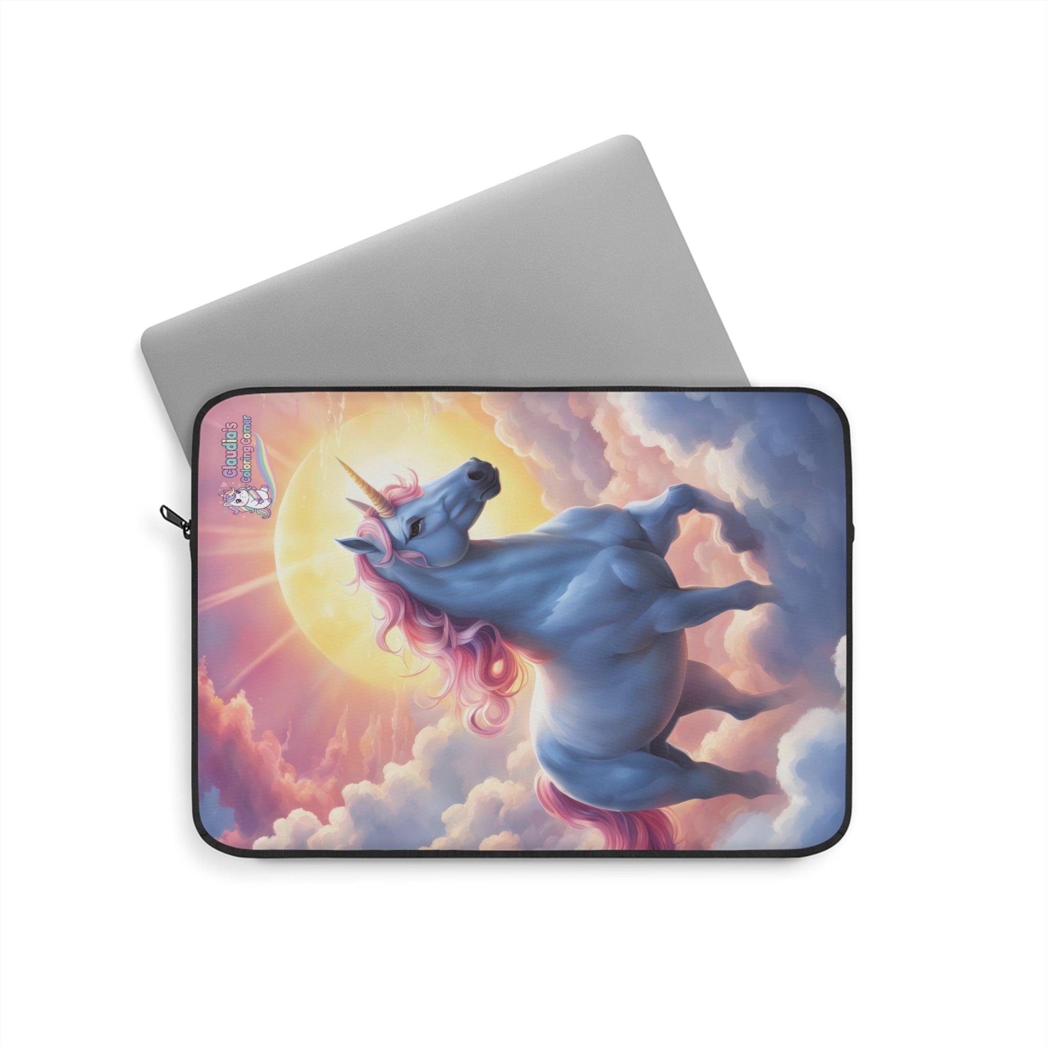 Unicorn Sunset Laptop Sleeve — Pastel Fantasy Cloud Laptop Case