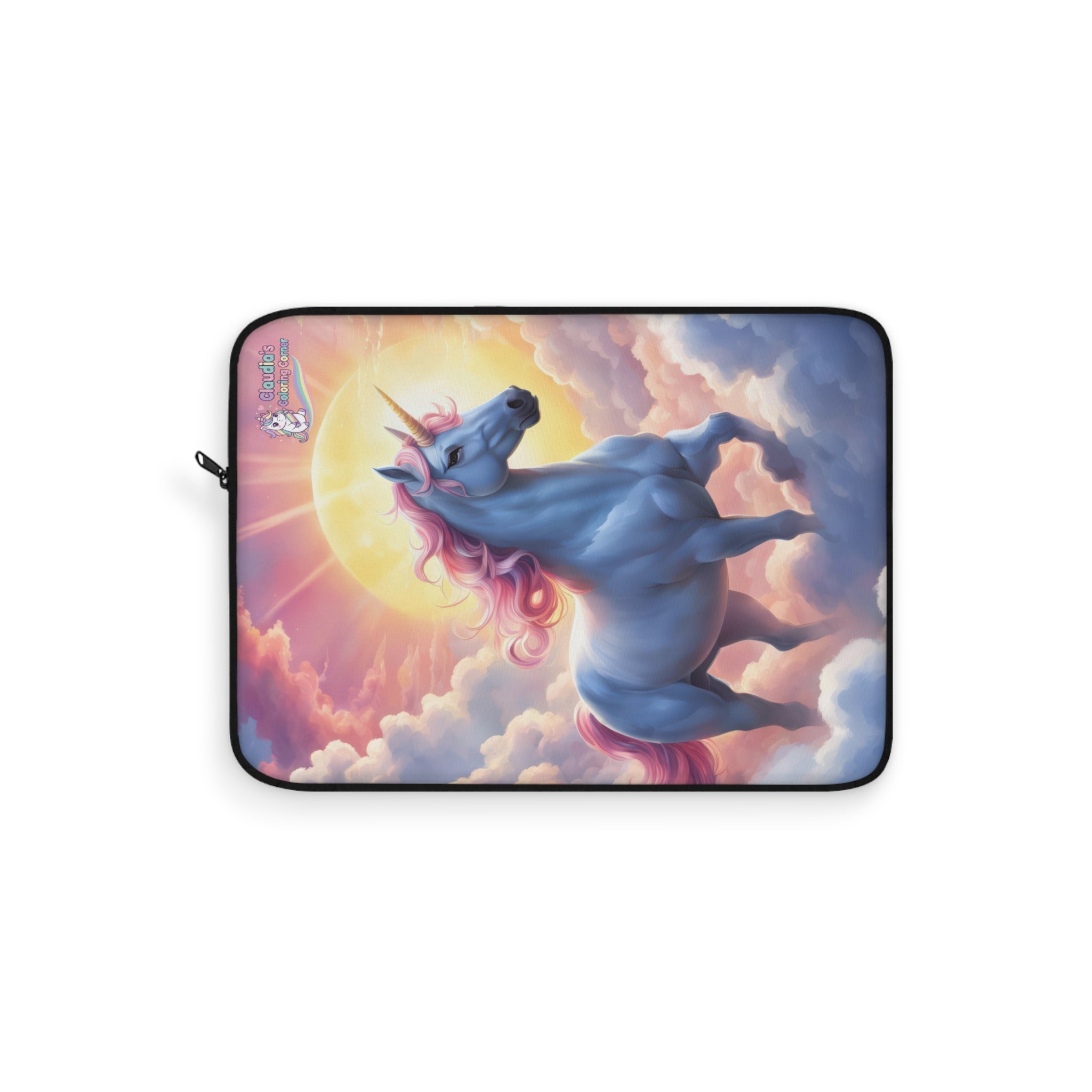 Unicorn Sunset Laptop Sleeve — Pastel Fantasy Cloud Laptop Case