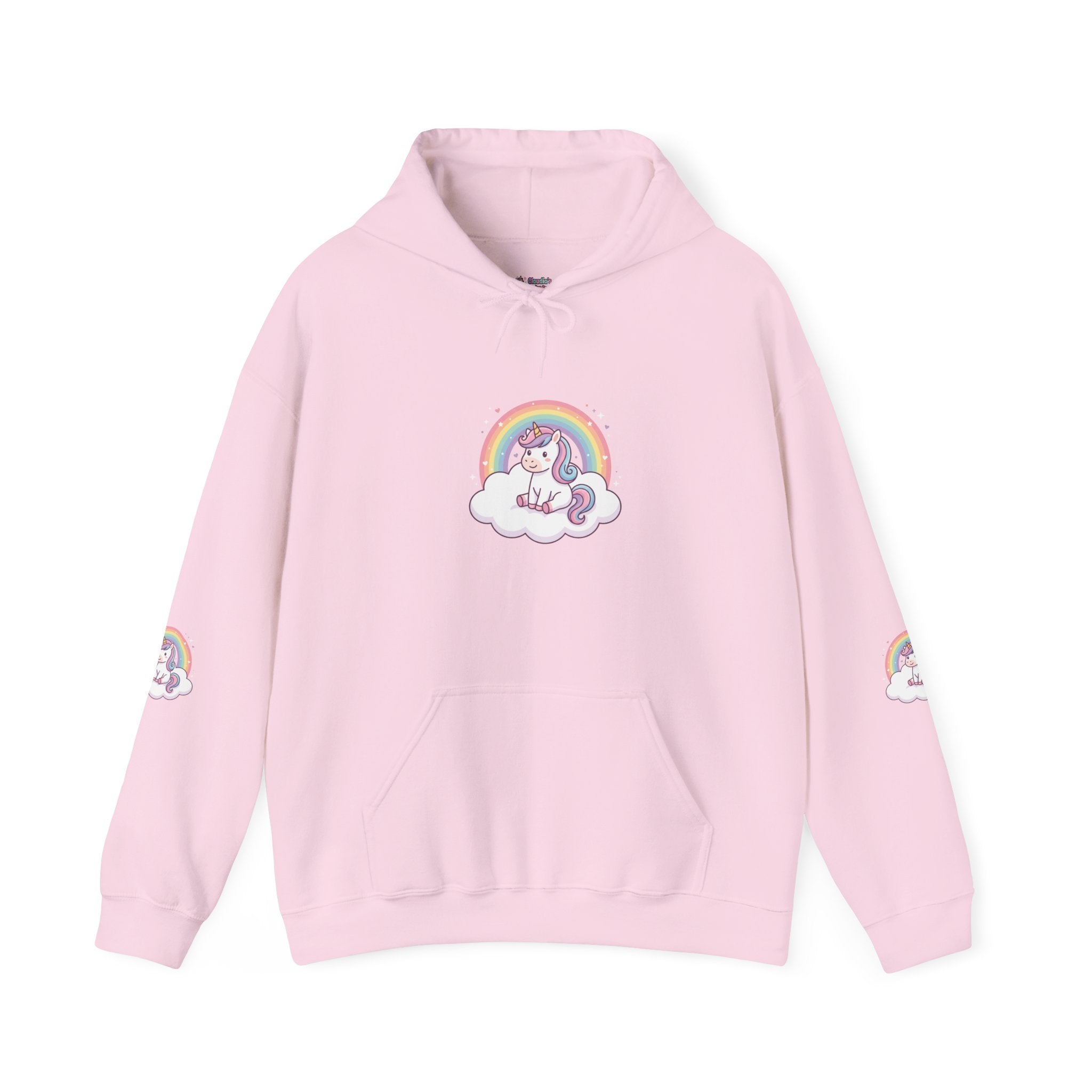 Unicorn Rainbow Hoodie – Cute Pastel Cloud Graphic Sweatshirt