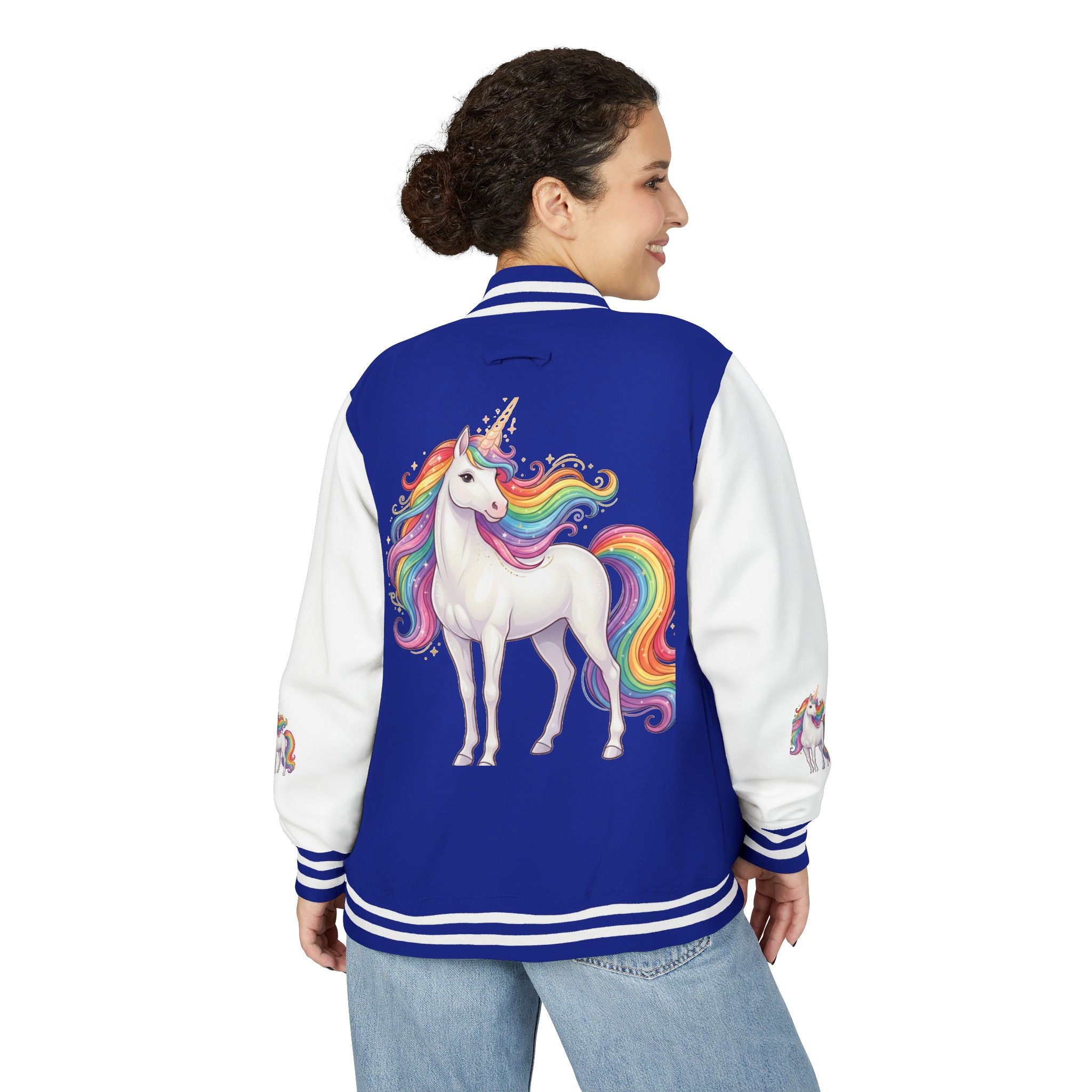 Unicorn Rainbow Letterman Jacket