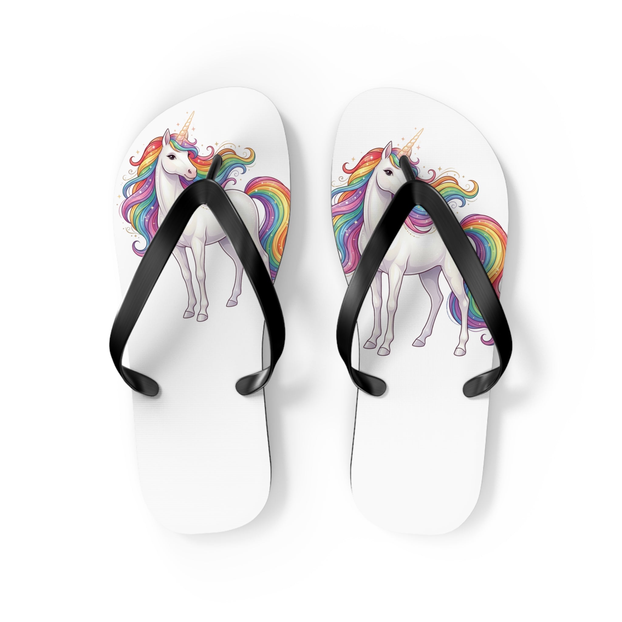 Unicorn Rainbow Flip Flops - Cute Kids Beach Sandals