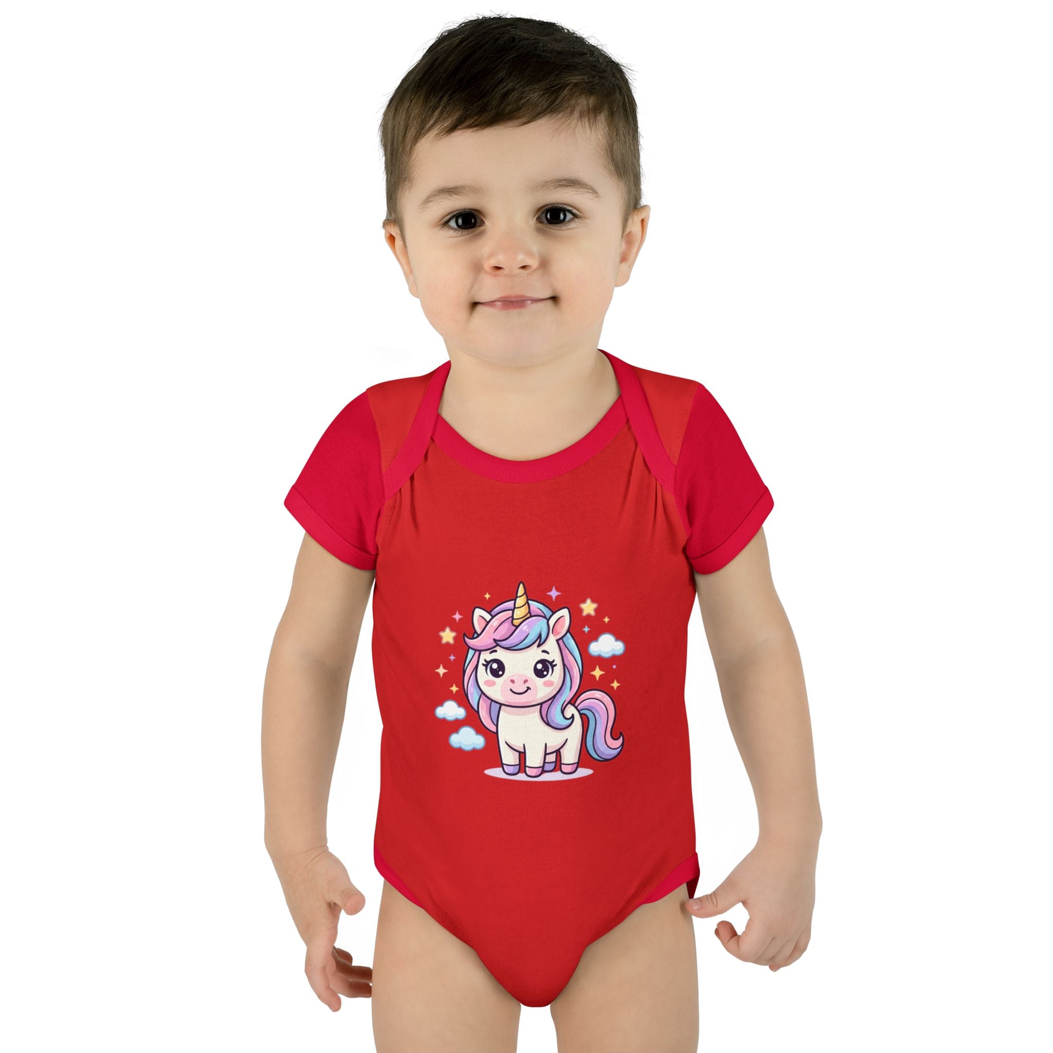 Unicorn Rainbow Infant Bodysuit — Cute Pastel Baby Onesie