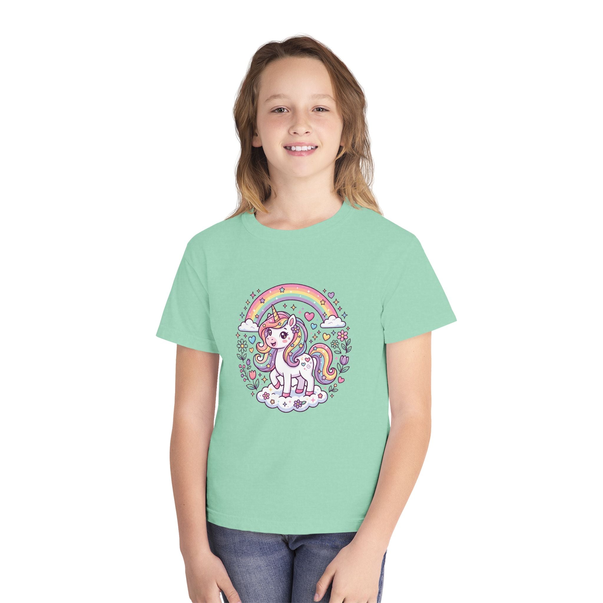 Unicorn Youth Tee — 'Believe in Magic' Rainbow Kids T‑Shirt