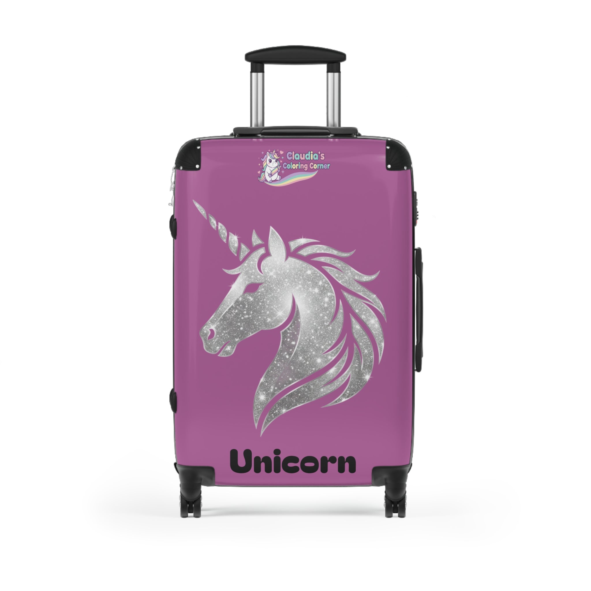 Unicorn Glitter Suitcase – Personalized Kids Travel Luggage