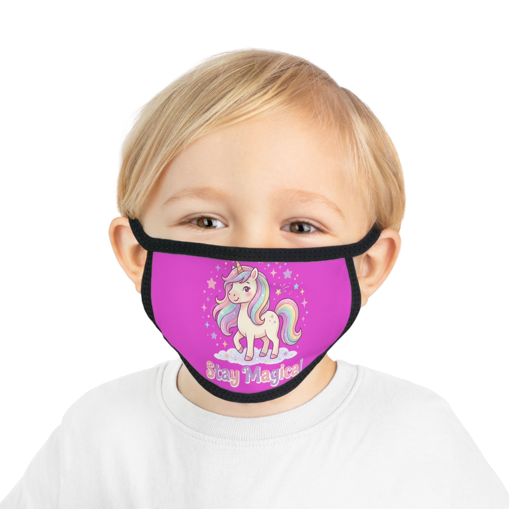 Kids Face Mask — Pink Unicorn “Stay Magical” Reusable Mask