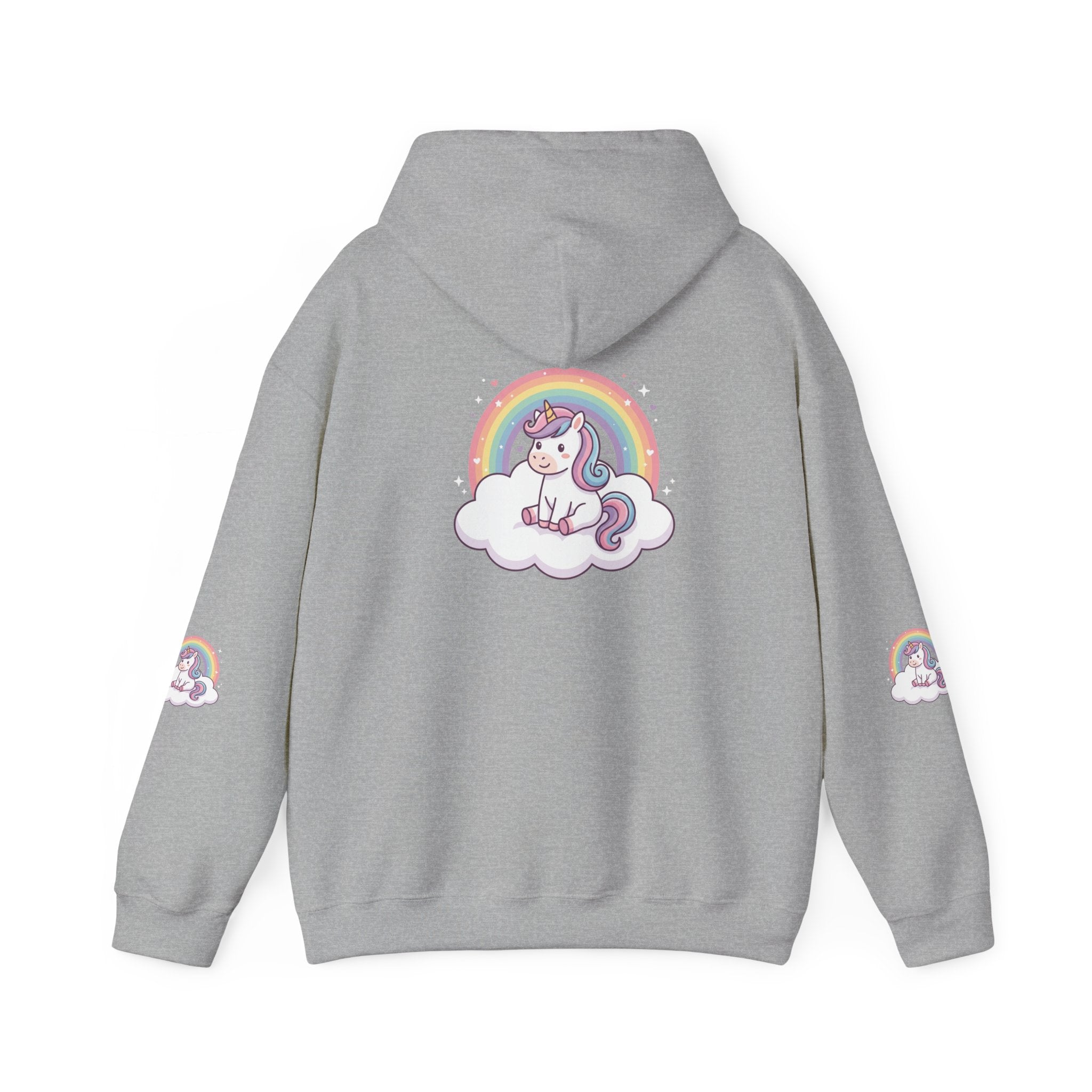 Unicorn Rainbow Hoodie – Cute Pastel Cloud Graphic Sweatshirt