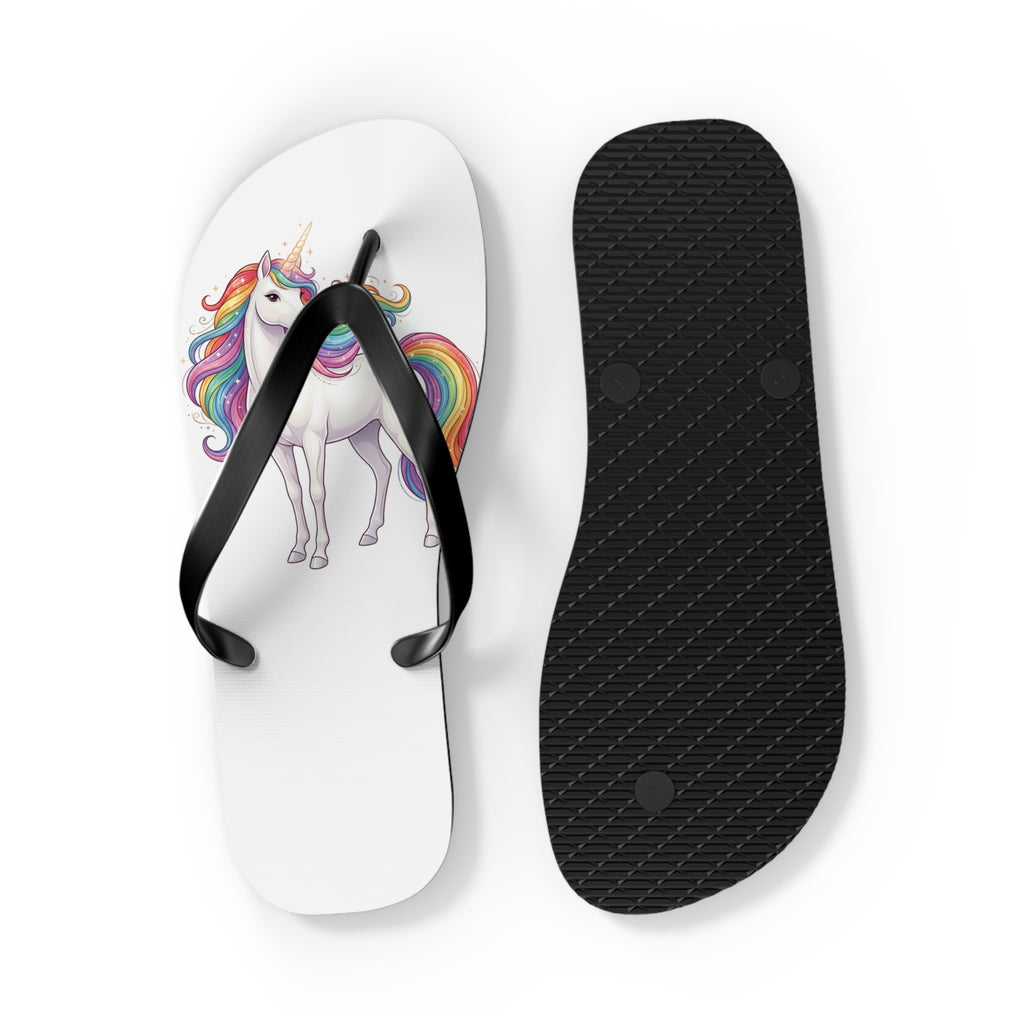 Unicorn Rainbow Flip Flops - Cute Kids Beach Sandals