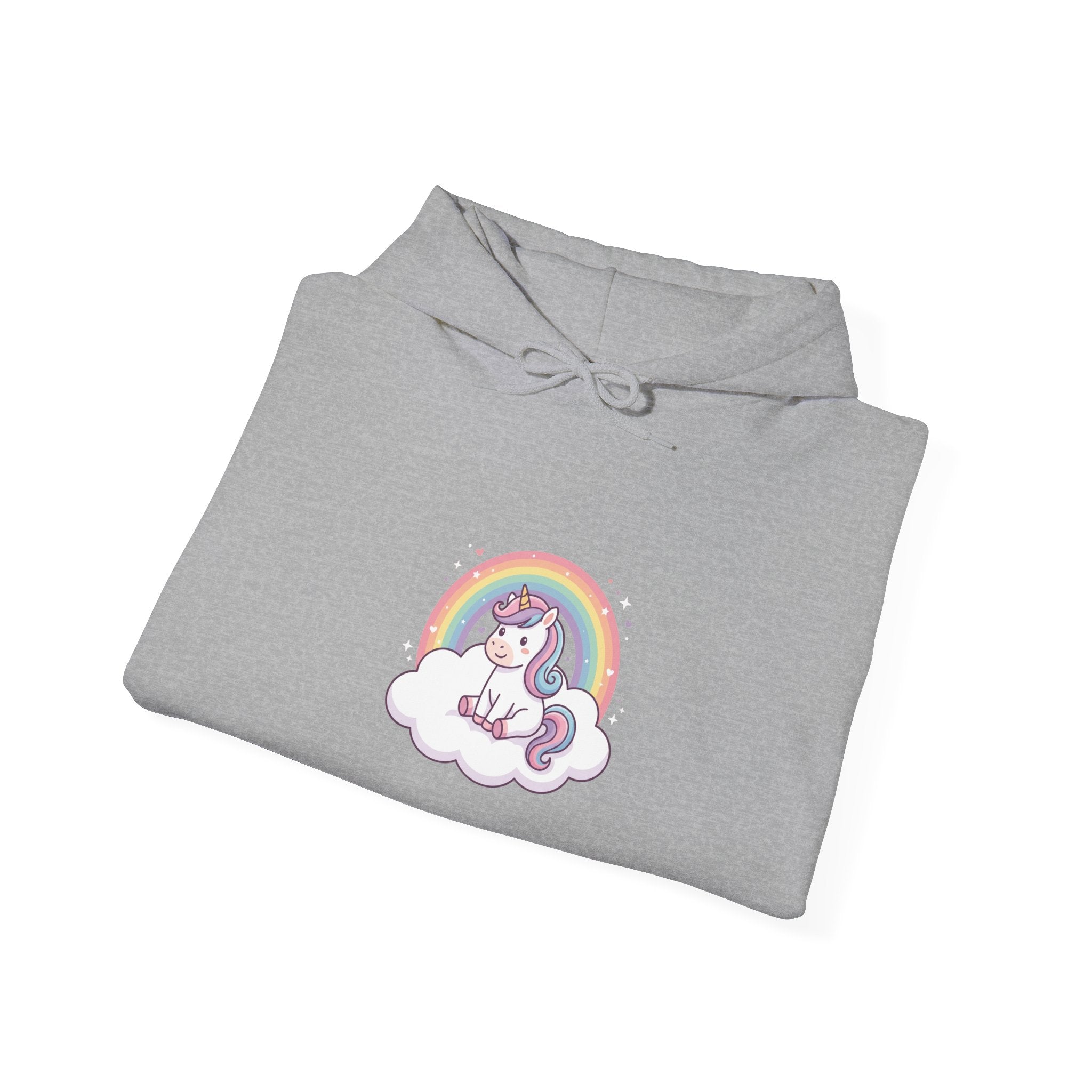 Unicorn Rainbow Hoodie – Cute Pastel Cloud Graphic Sweatshirt