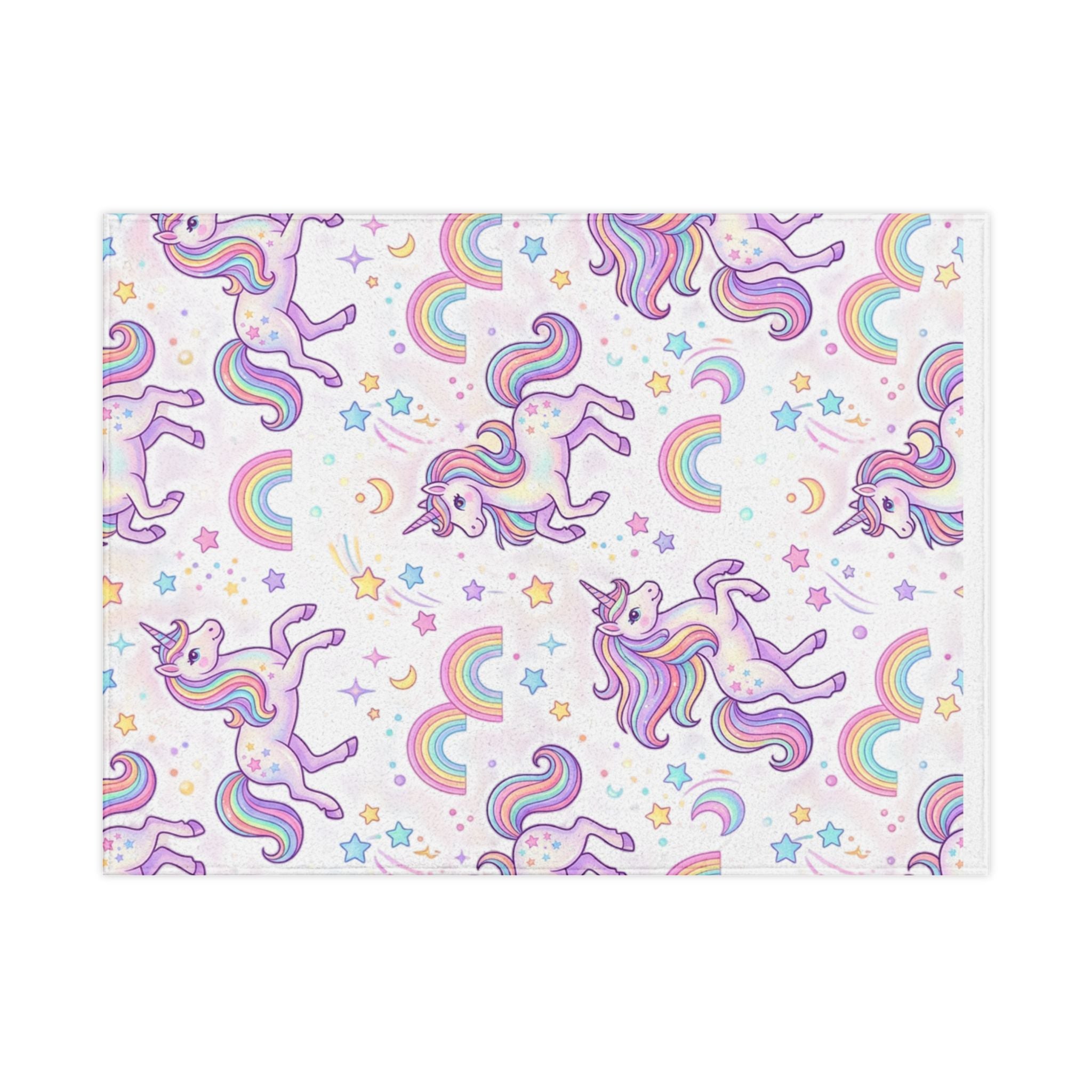 Unicorn Rainbow Toddler Blanket
