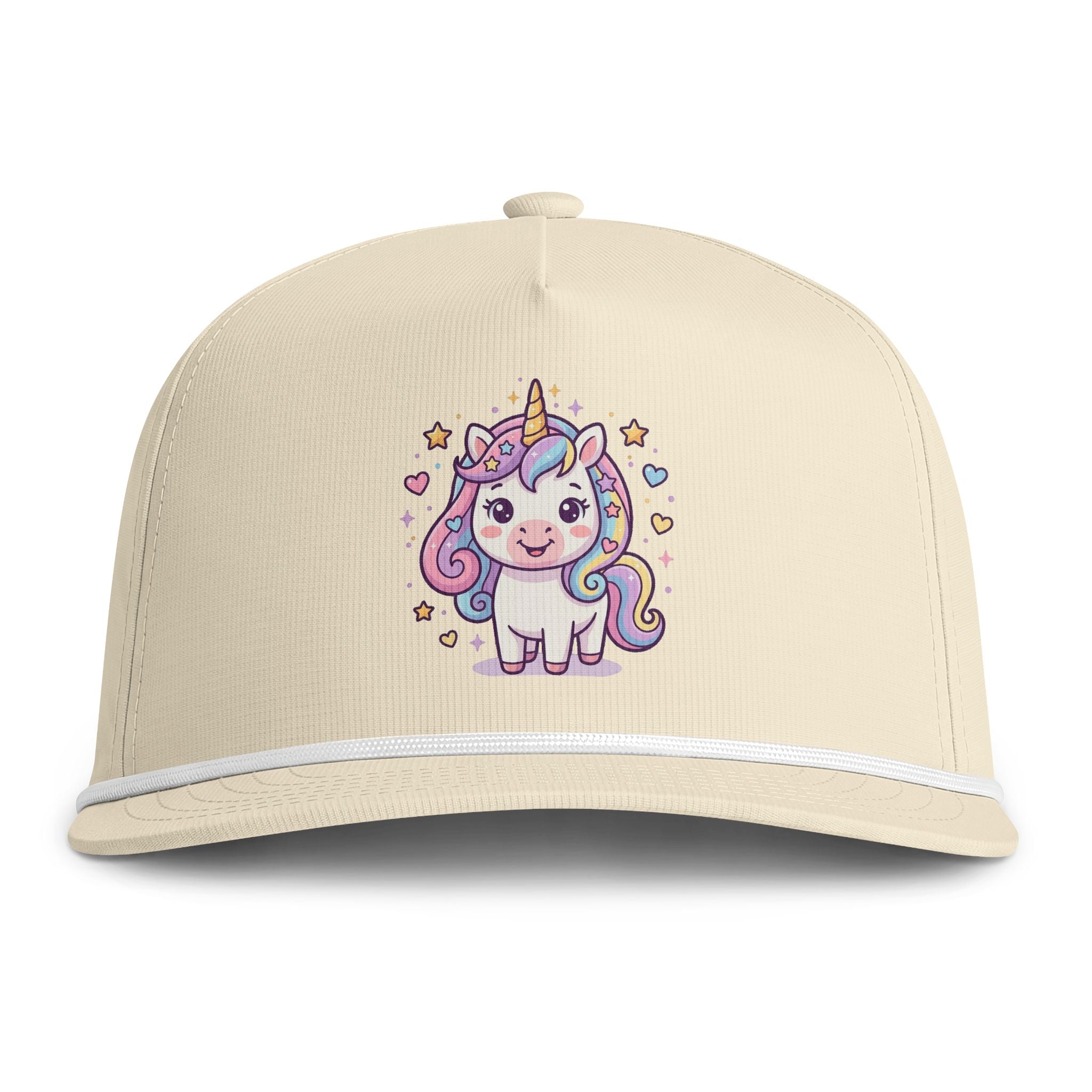 Unicorn Cap — Pastel Kawaii Sun washed Rope Hat