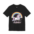 Unicorn Rainbow Tee — Cute Pastel Unicorn on Cloud Graphic T-Shirt