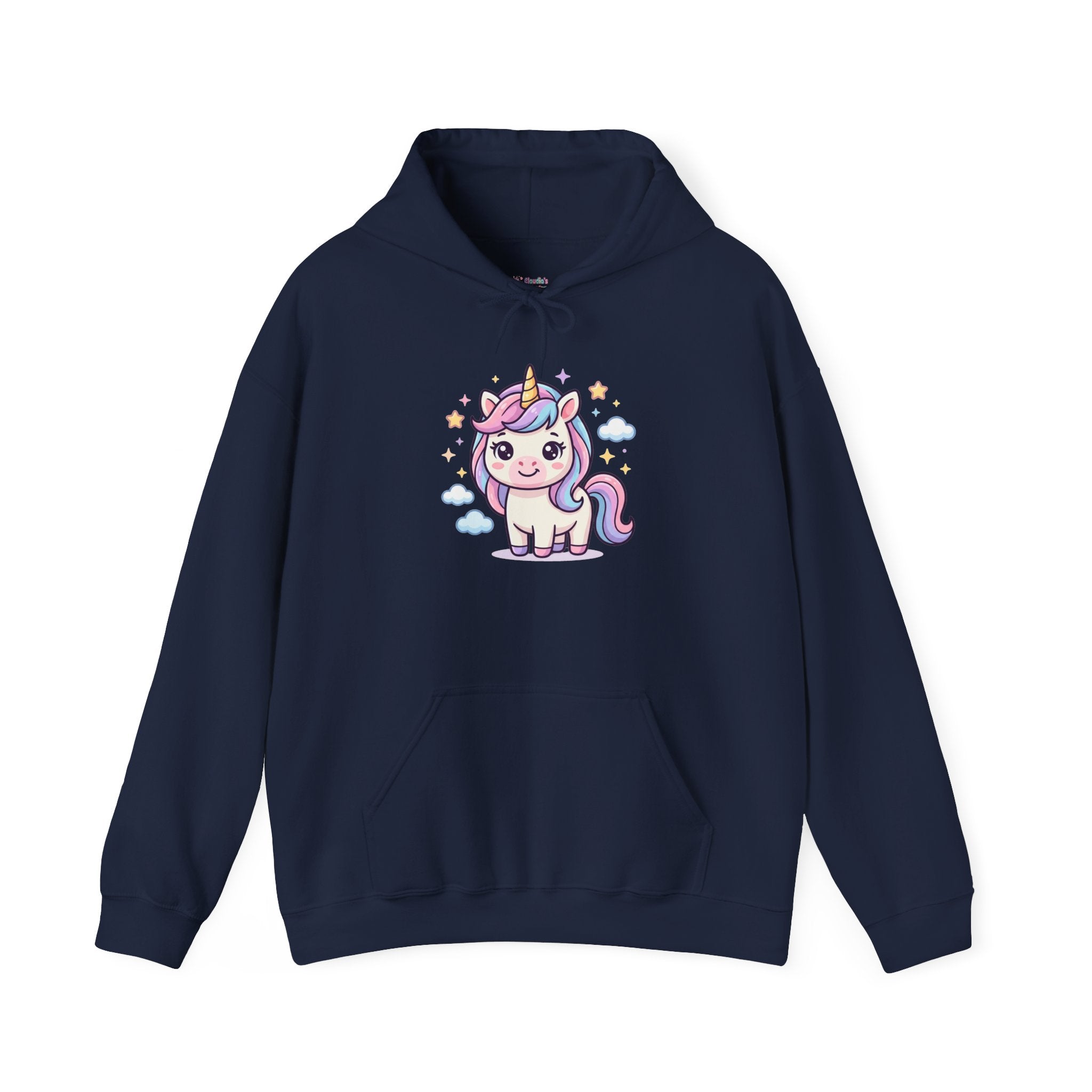 Cute Rainbow Unicorn Hoodie — Pastel Cloud Graphic Sweatshirt