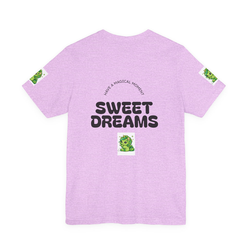 Cute Green Unicorn Tee — "Sweet Dreams" Graphic T-Shirt