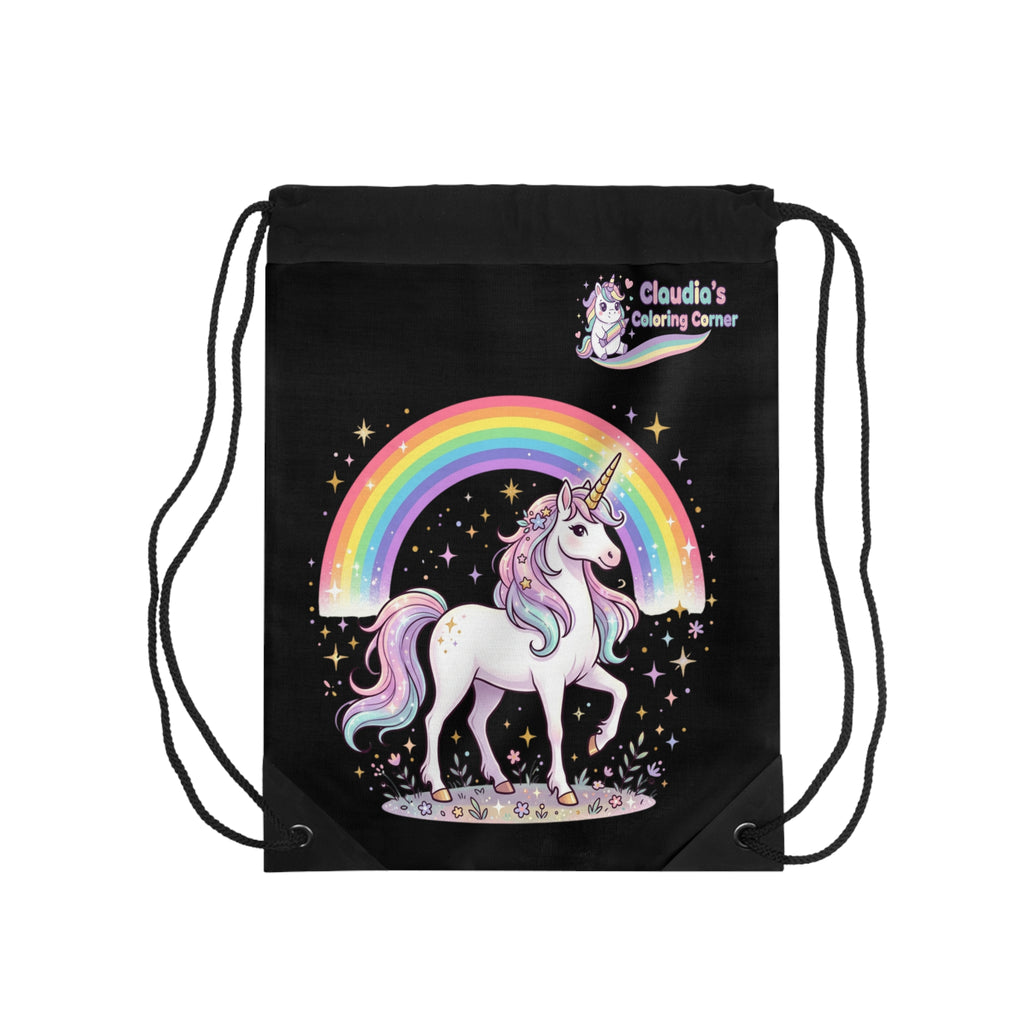 Unicorn Rainbow Drawstring Bag — Cute Magical Kids Backpack