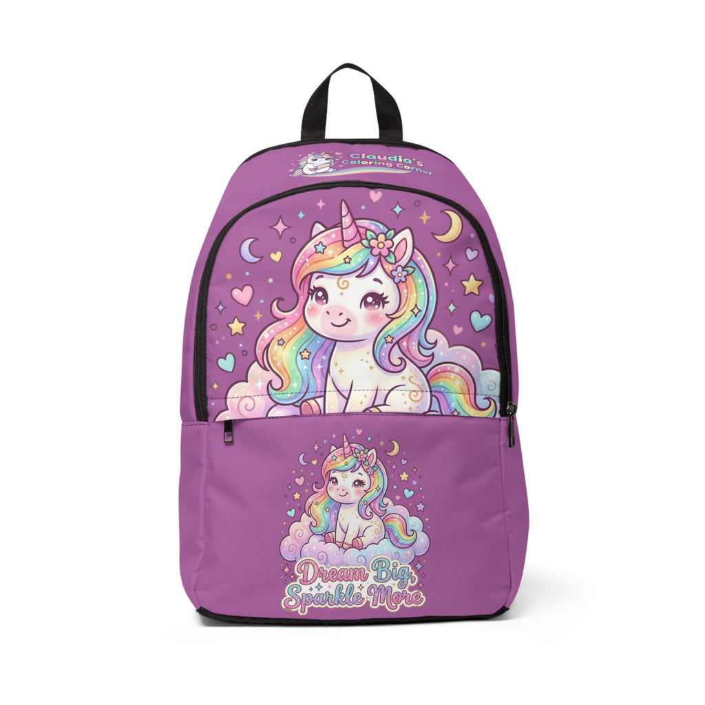 Cute Pastel Unicorn Backpack — "Dream Big, Sparkle More" Kids School Bag