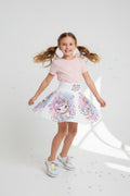 Kawaii Pastel Unicorn Skater Skirt — Cute Rainbow Magical Girl AOP