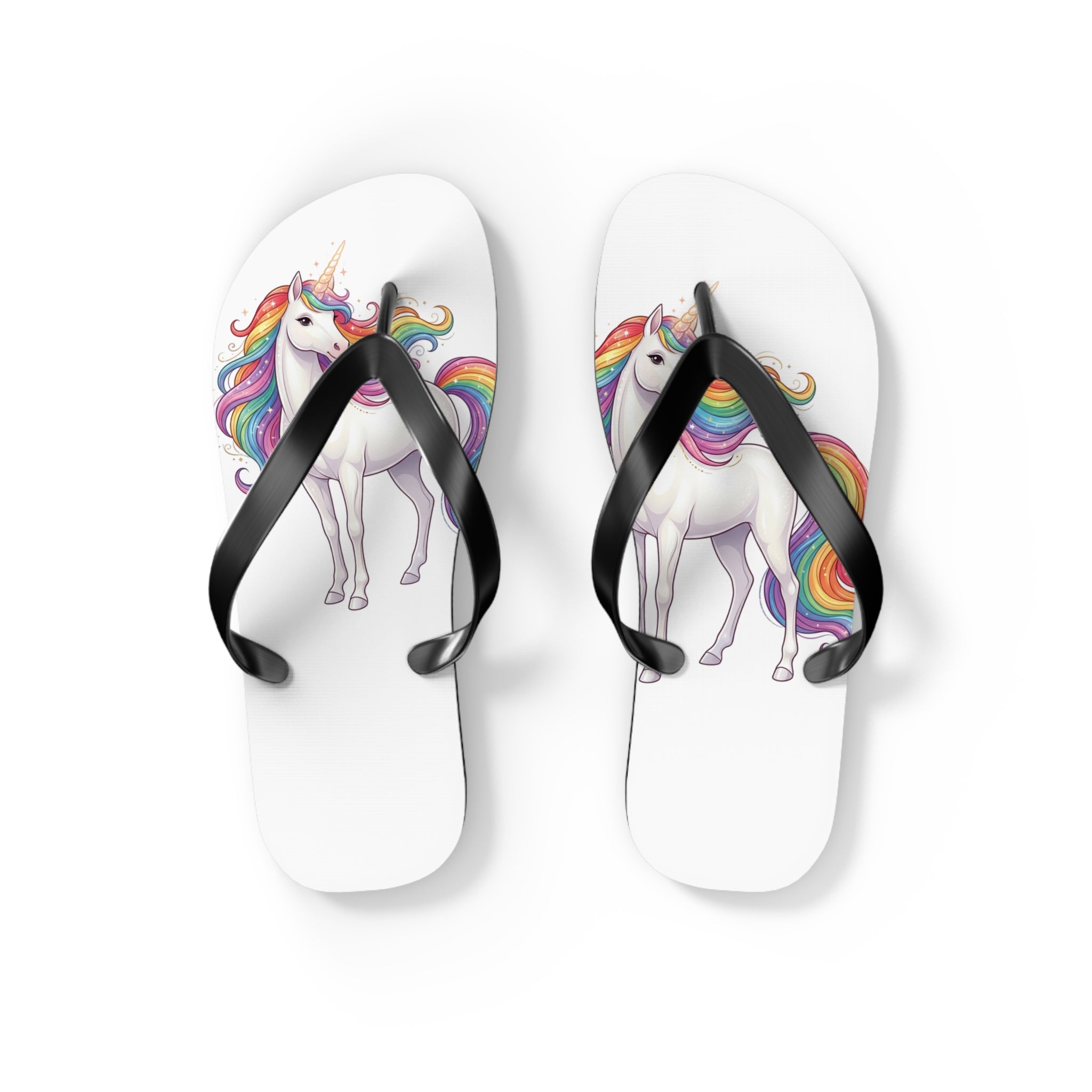 Unicorn Rainbow Flip Flops - Cute Kids Beach Sandals