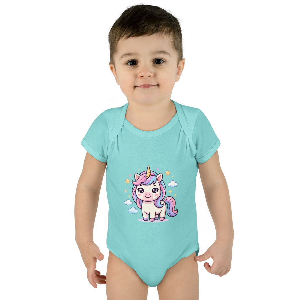 Unicorn Rainbow Infant Bodysuit — Cute Pastel Baby Onesie