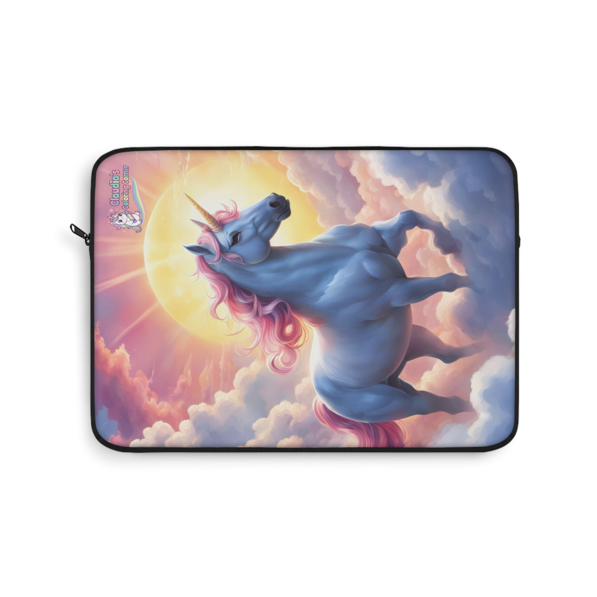 Unicorn Sunset Laptop Sleeve — Pastel Fantasy Cloud Laptop Case
