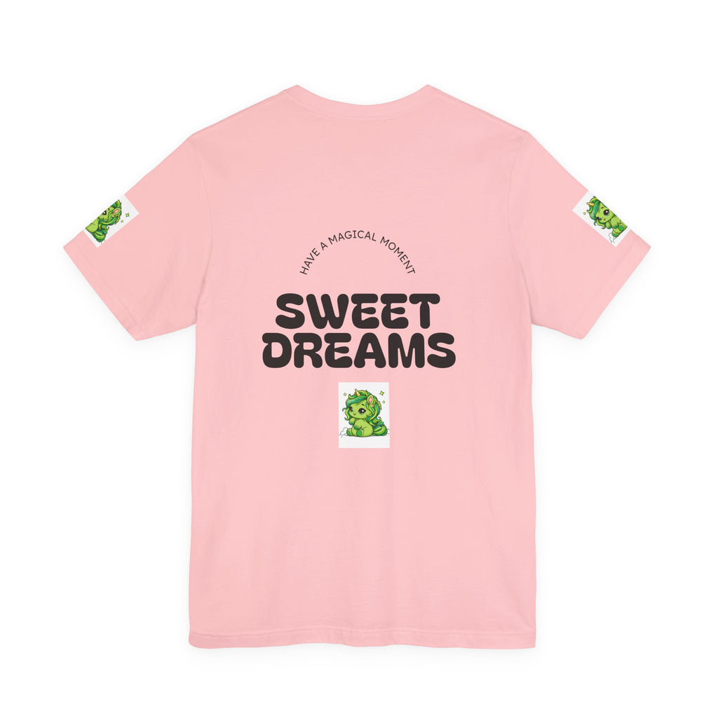 Cute Green Unicorn Tee — "Sweet Dreams" Graphic T-Shirt