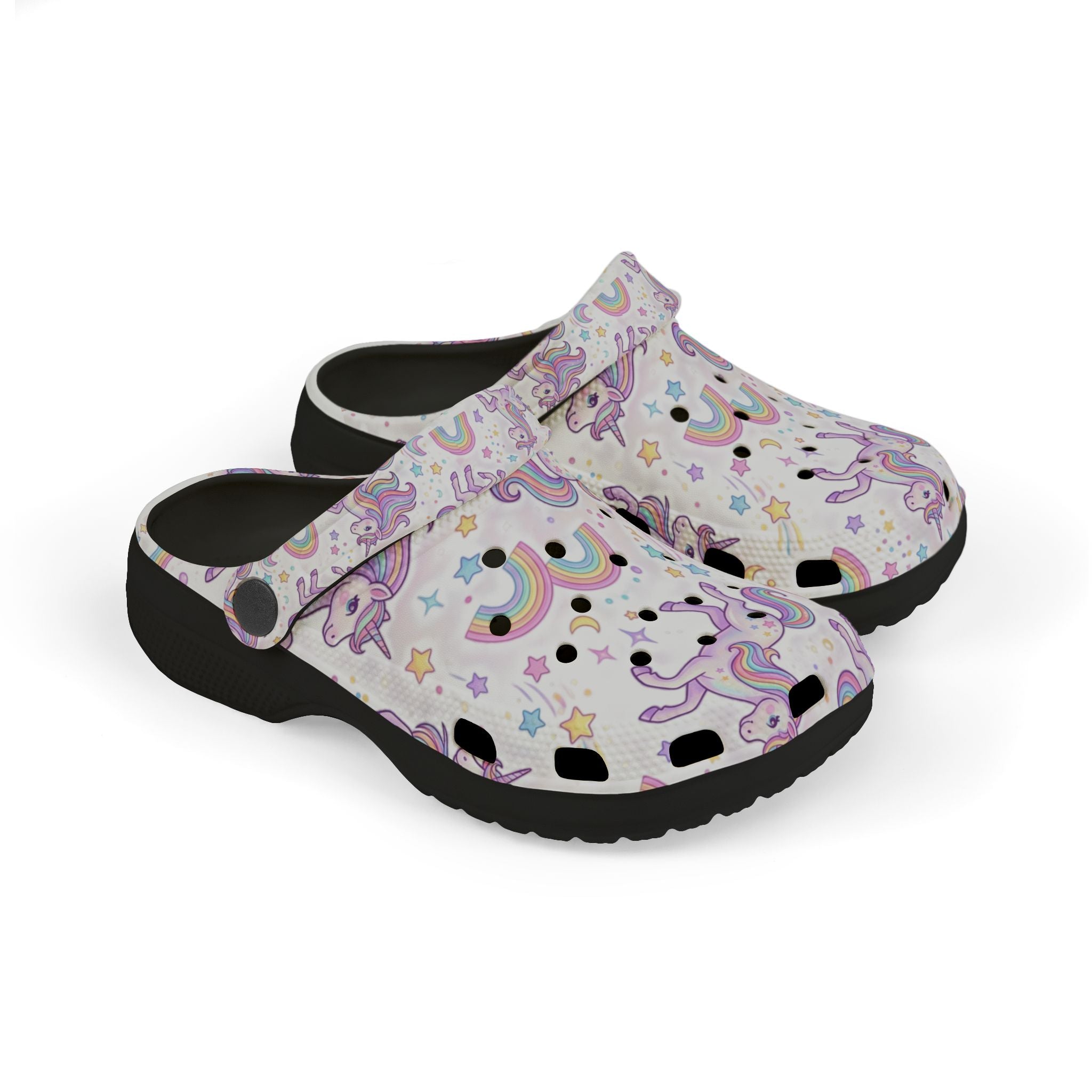 Kids Unicorn Rainbow Clogs — EVA Foam Slip-On for Girls