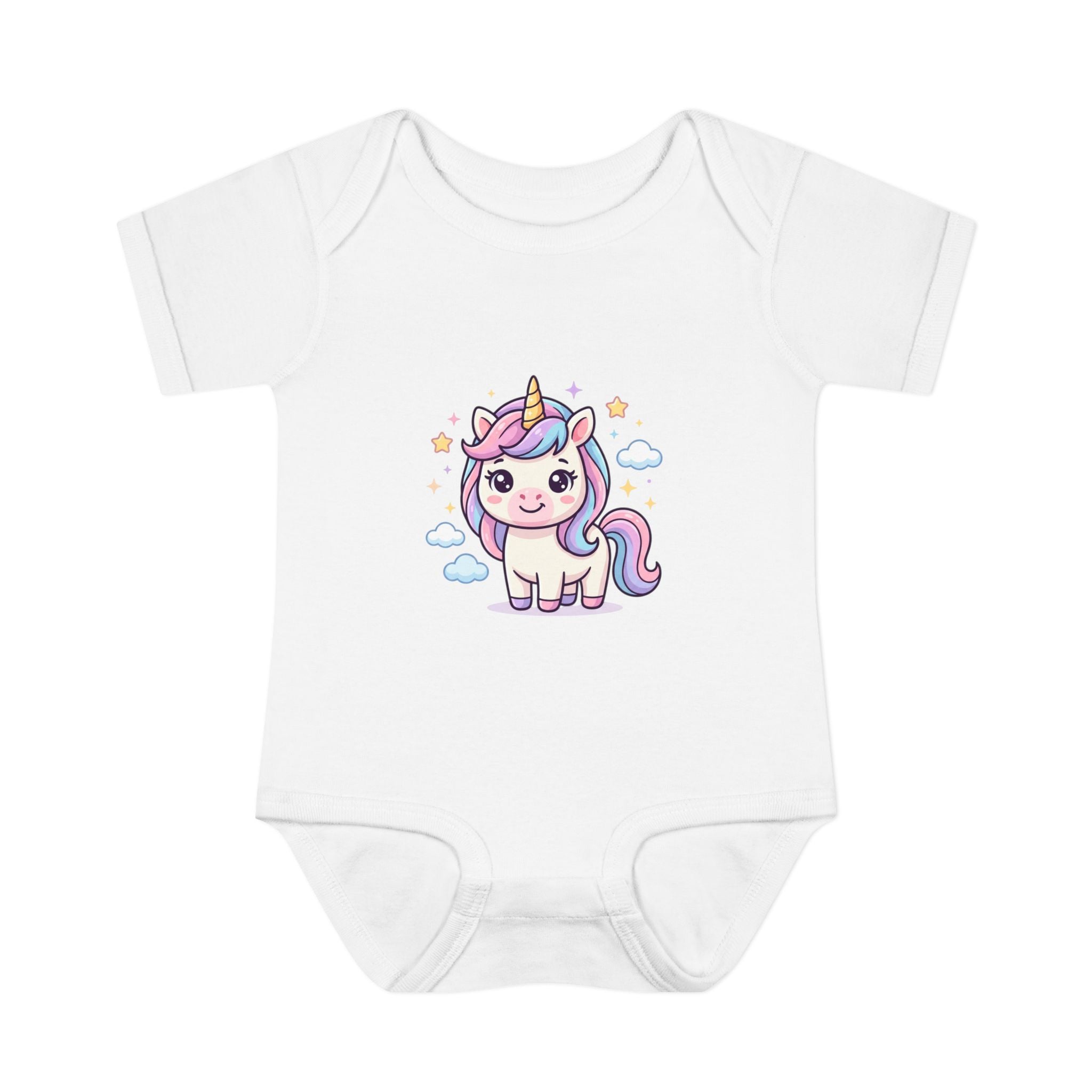 Unicorn Rainbow Infant Bodysuit — Cute Pastel Baby Onesie
