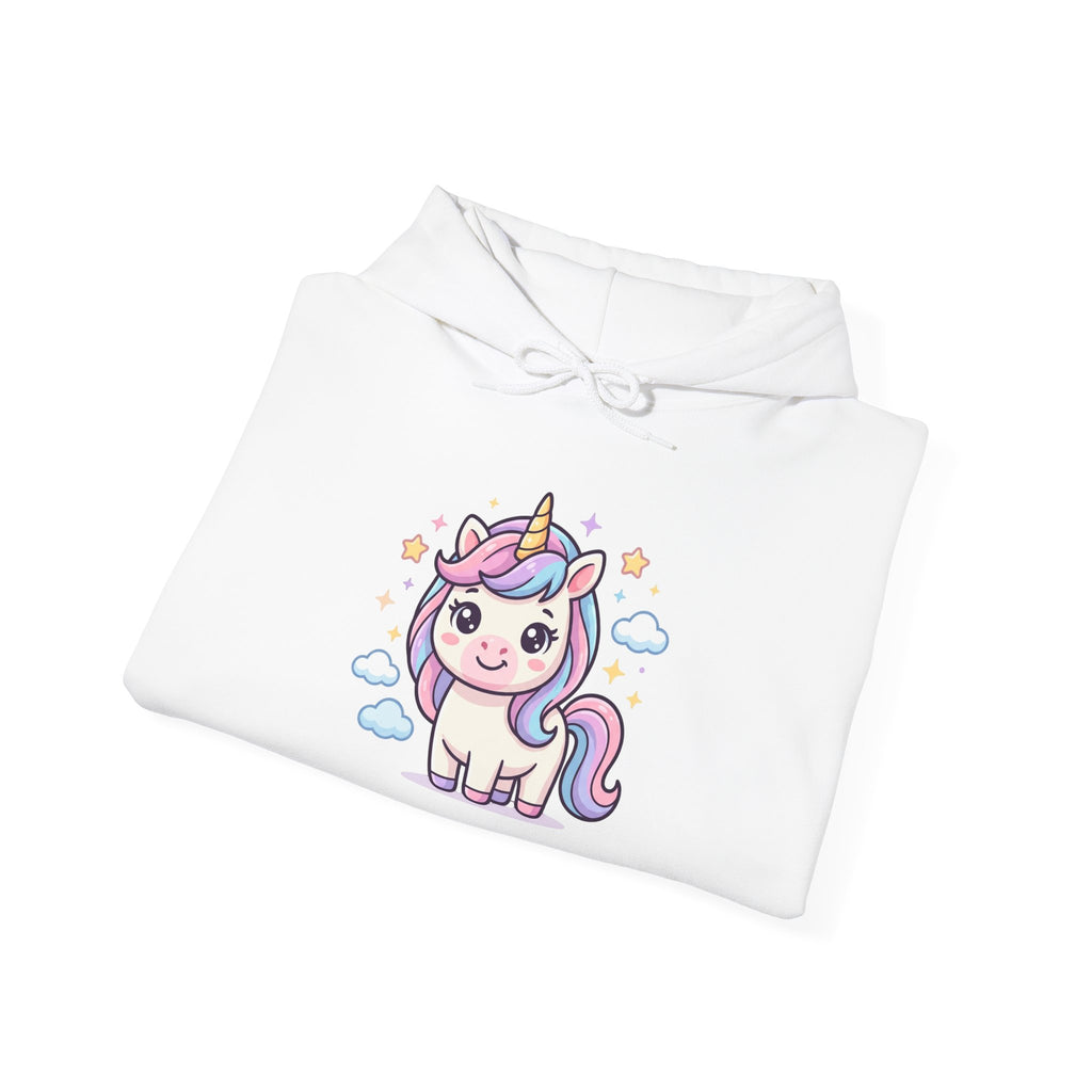 Cute Rainbow Unicorn Hoodie — Pastel Cloud Graphic Sweatshirt