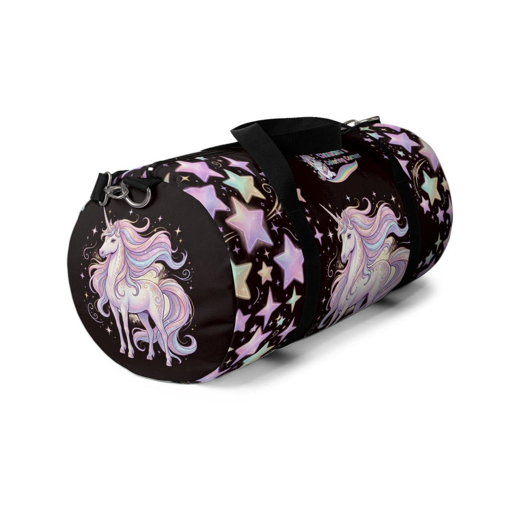 Pastel Unicorn Stars Duffel Bag — Magical Travel & Gym Bag