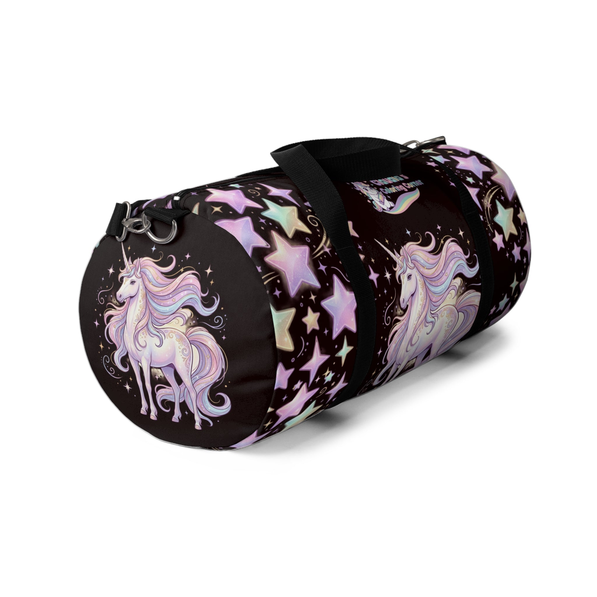 Pastel Unicorn Stars Duffel Bag — Magical Travel & Gym Bag