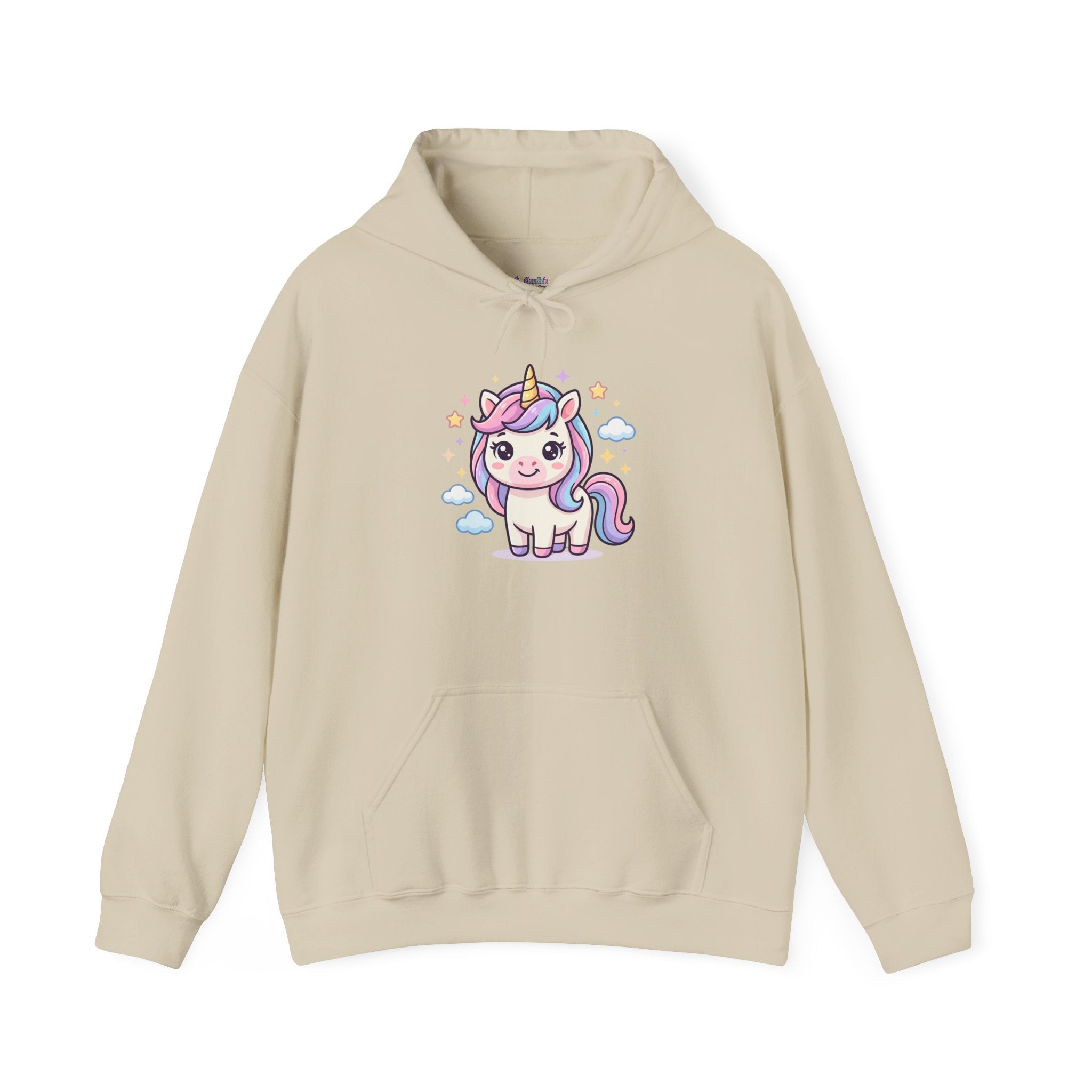 Cute Rainbow Unicorn Hoodie — Pastel Cloud Graphic Sweatshirt