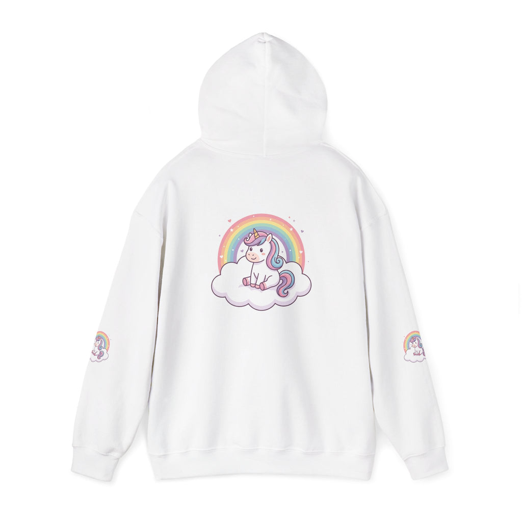 Unicorn Rainbow Hoodie – Cute Pastel Cloud Graphic Sweatshirt