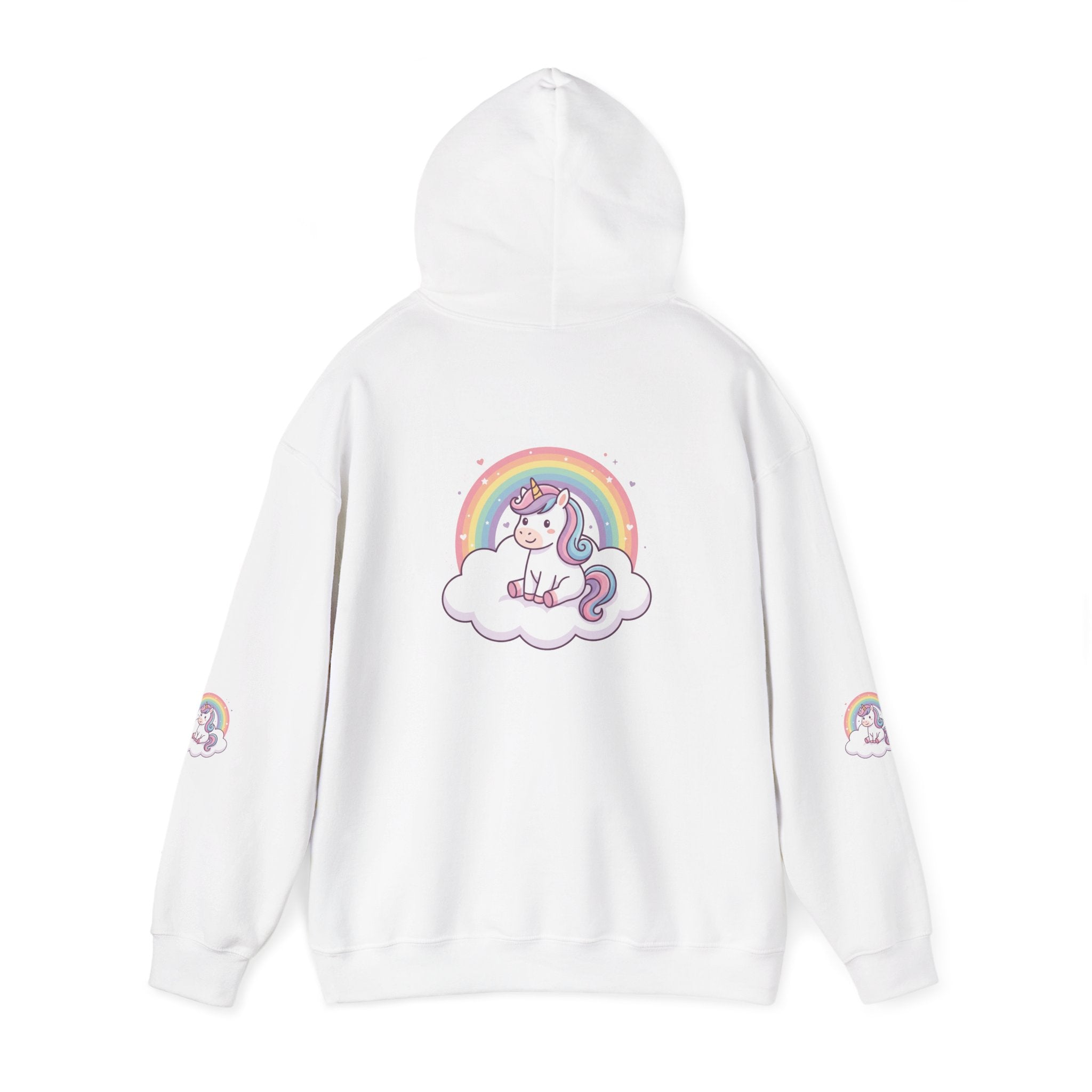 Unicorn Rainbow Hoodie – Cute Pastel Cloud Graphic Sweatshirt