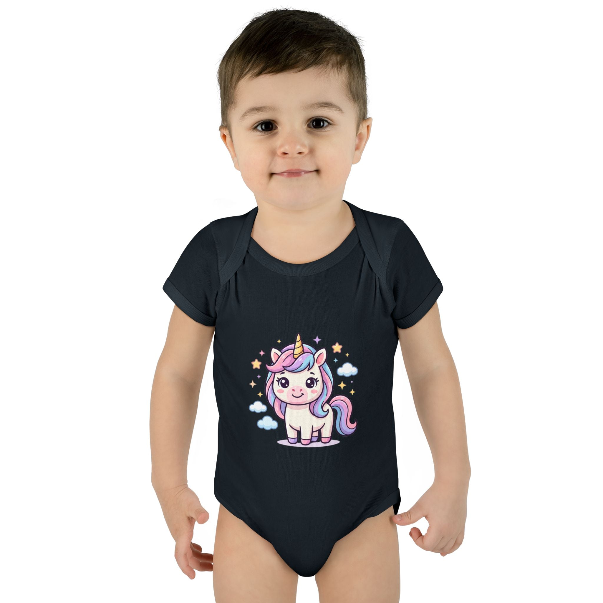 Unicorn Rainbow Infant Bodysuit — Cute Pastel Baby Onesie
