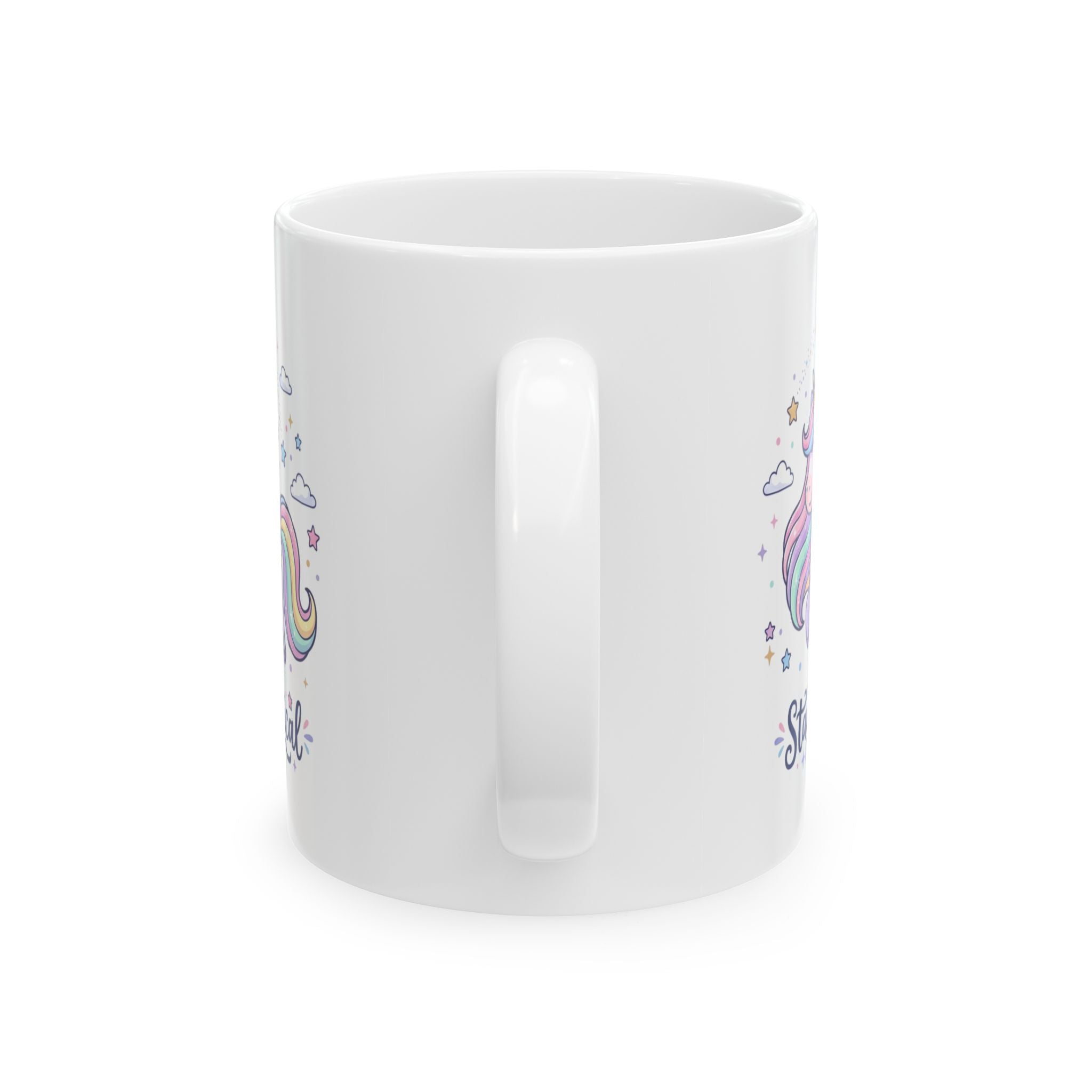 Unicorn Ceramic Mug — "Stay Magical" Rainbow Coffee Cup (11oz & 15oz)