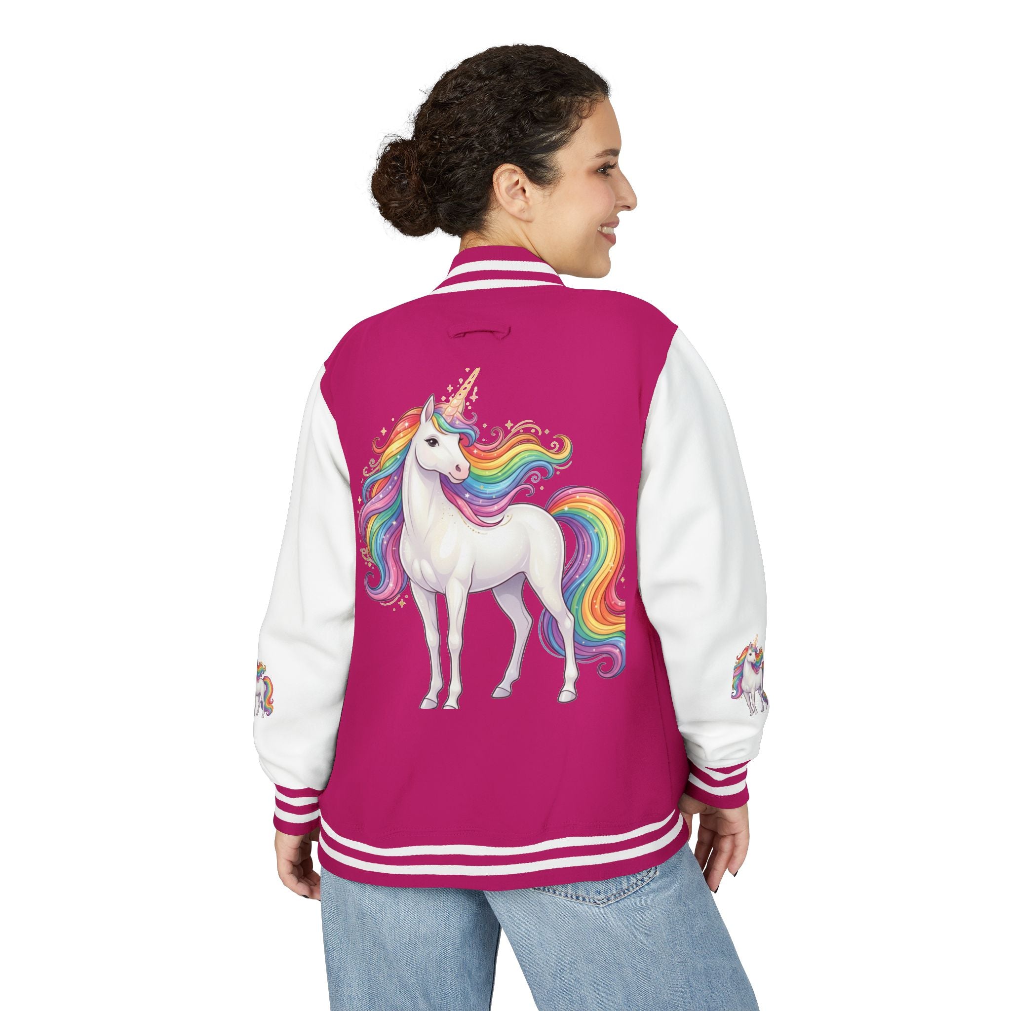Unicorn Rainbow Letterman Jacket