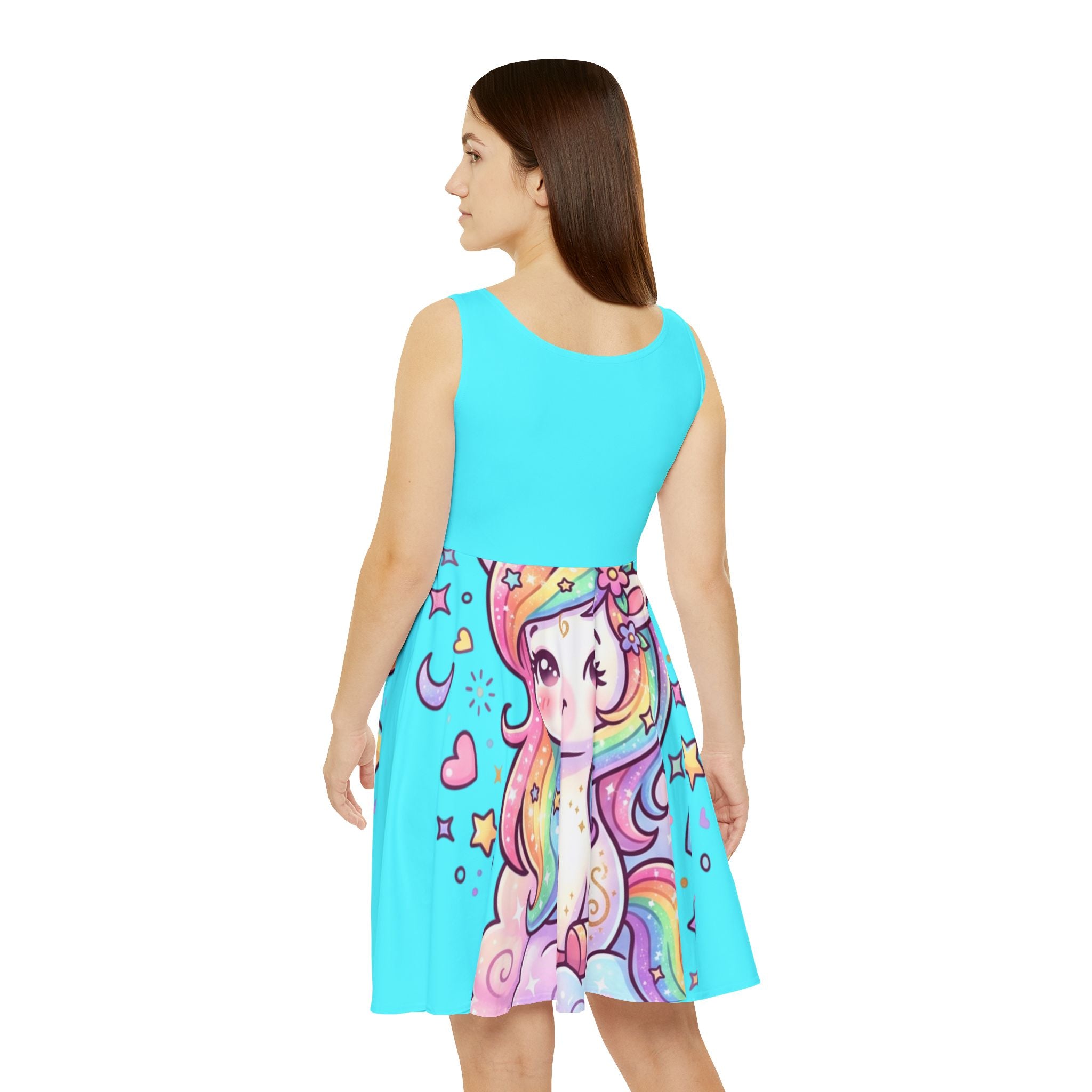 Unicorn Skater Dress — Pastel Rainbow Cute Kawaii AOP Dress
