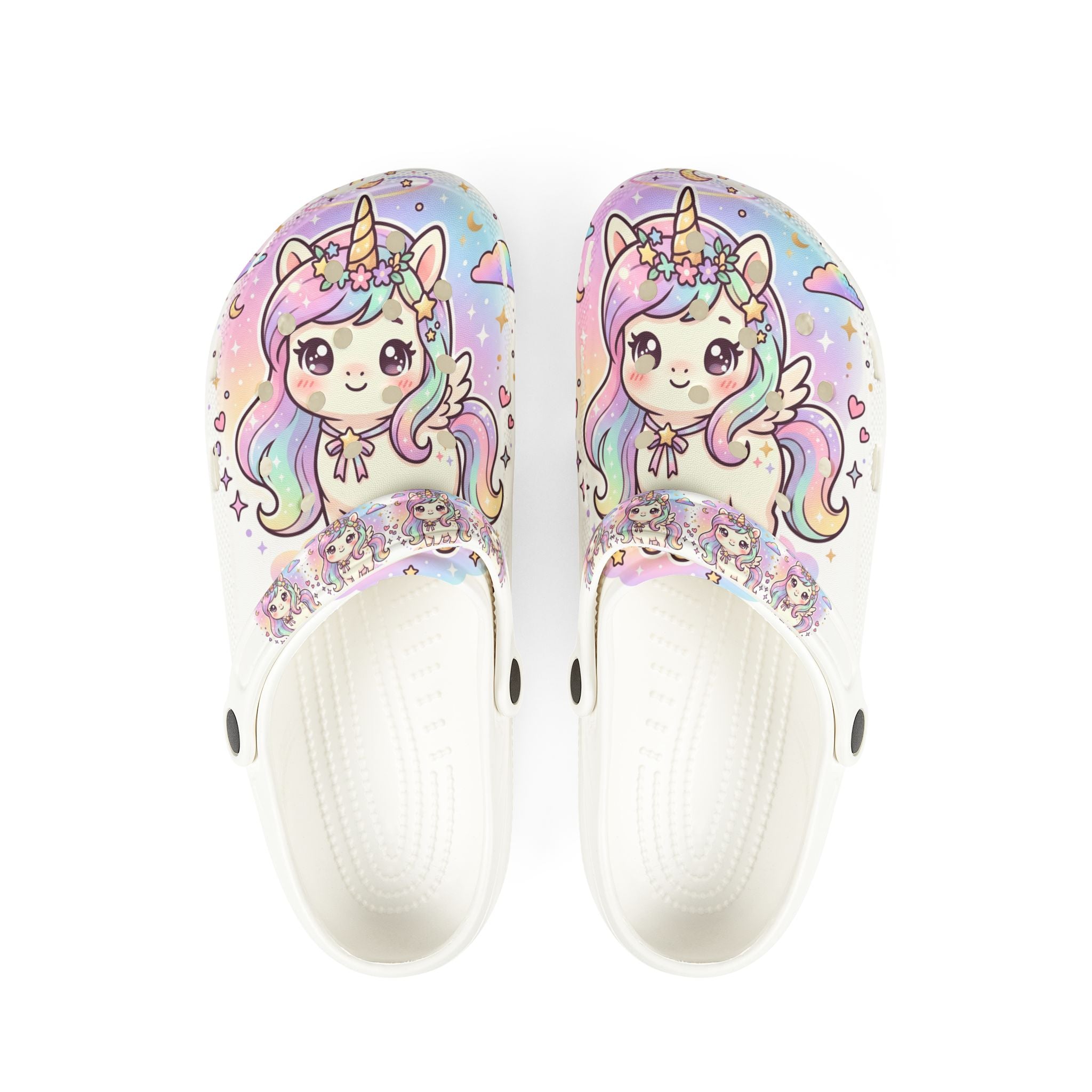 Unicorn EVA Foam Clogs — Pastel Rainbow Magic Rubber Shoes