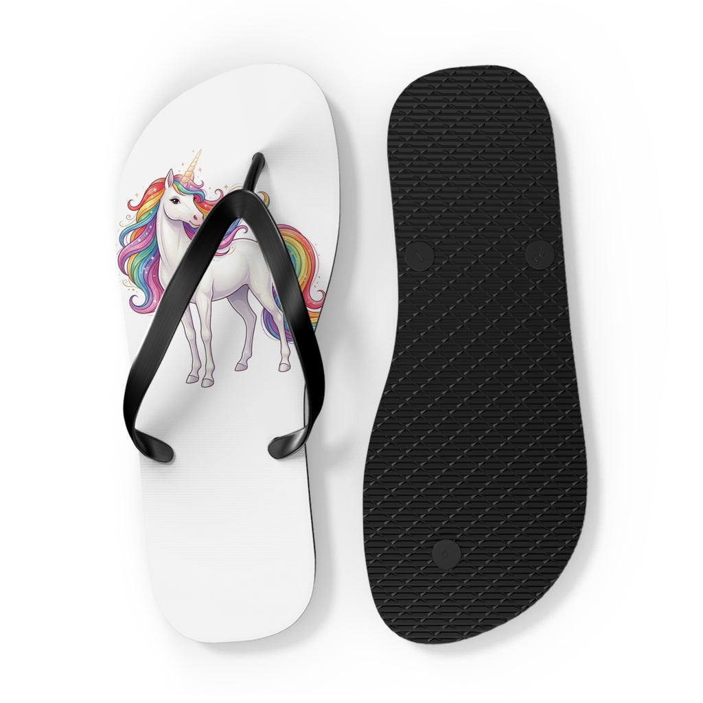 Unicorn Rainbow Flip Flops - Cute Kids Beach Sandals