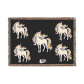 Unicorn Woven Blanket — Rainbow Pegasus Throw for Kids & Fantasy Fans