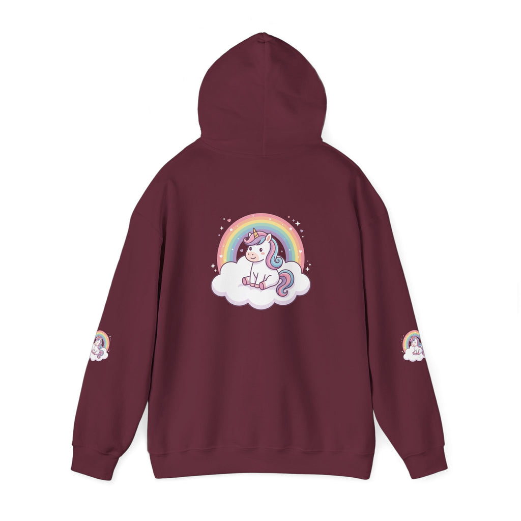 Unicorn Rainbow Hoodie – Cute Pastel Cloud Graphic Sweatshirt