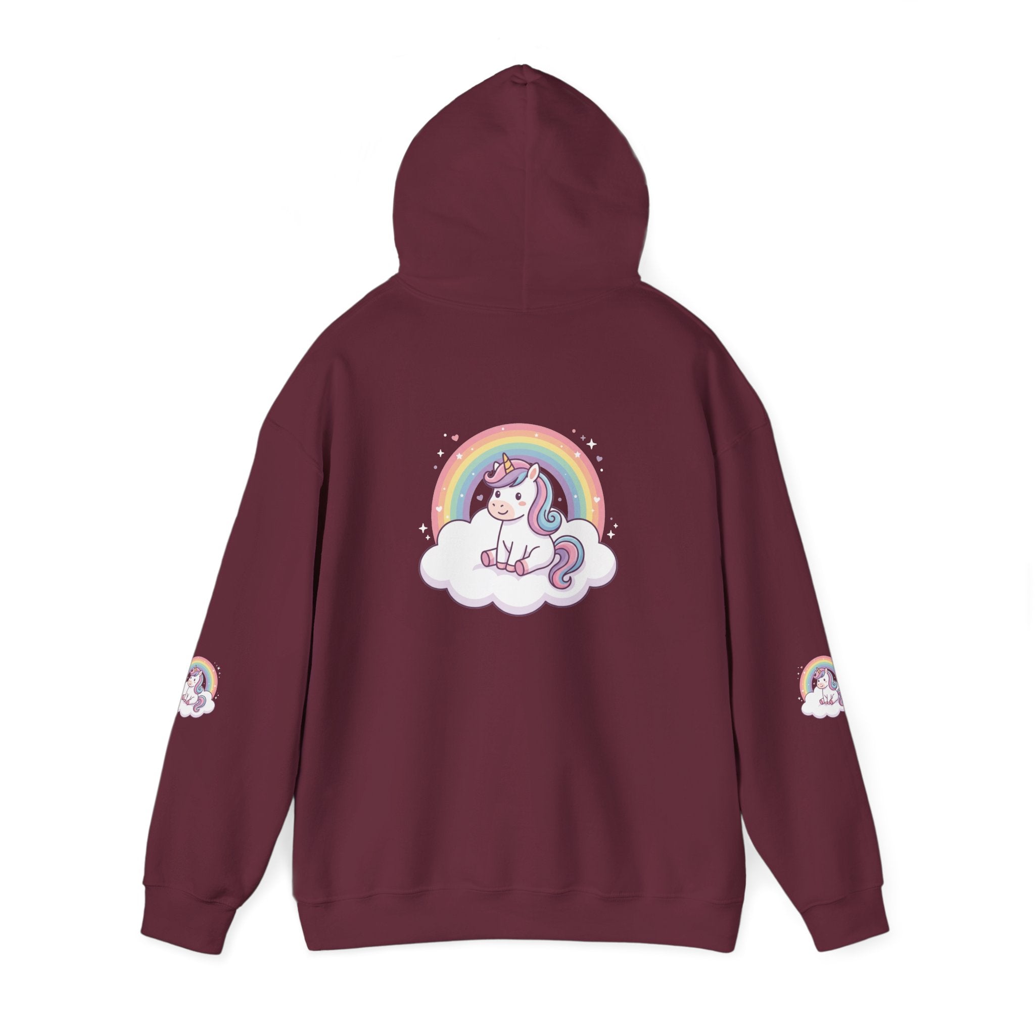 Unicorn Rainbow Hoodie – Cute Pastel Cloud Graphic Sweatshirt