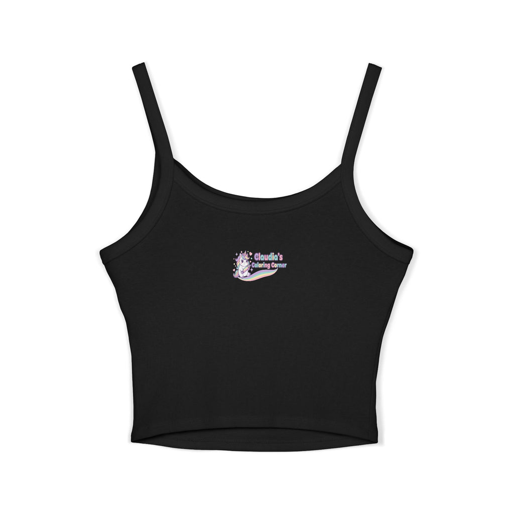 Starry Pastel Crop Tank — Women's Spaghetti Strap Tank Top
