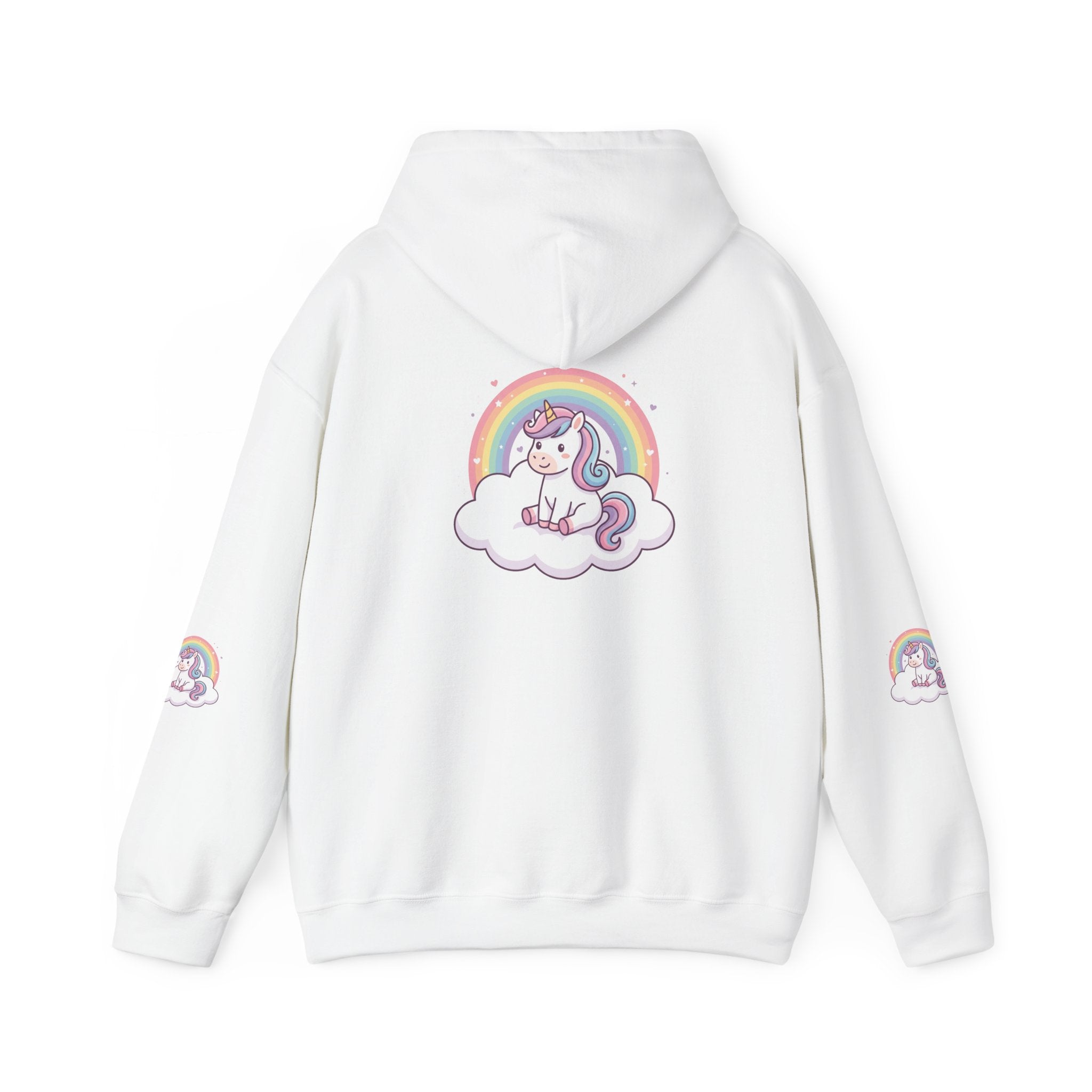 Unicorn Rainbow Hoodie – Cute Pastel Cloud Graphic Sweatshirt