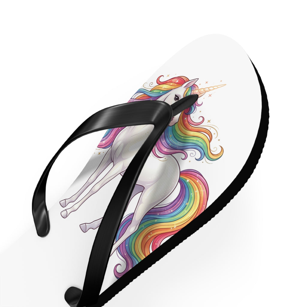 Unicorn Rainbow Flip Flops - Cute Kids Beach Sandals