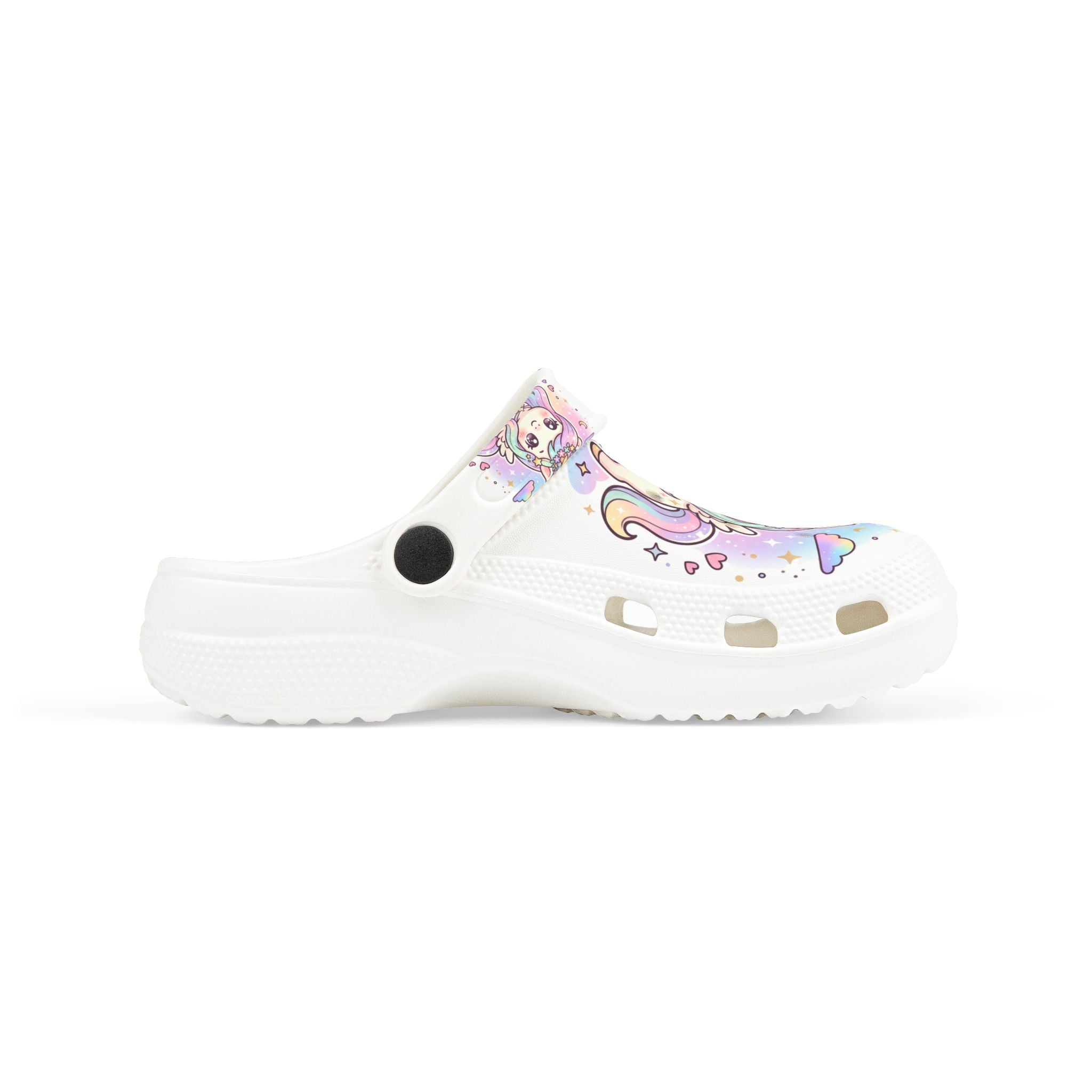 Kids Unicorn Foam Clogs — Cute Pastel Rainbow Unicorn Design