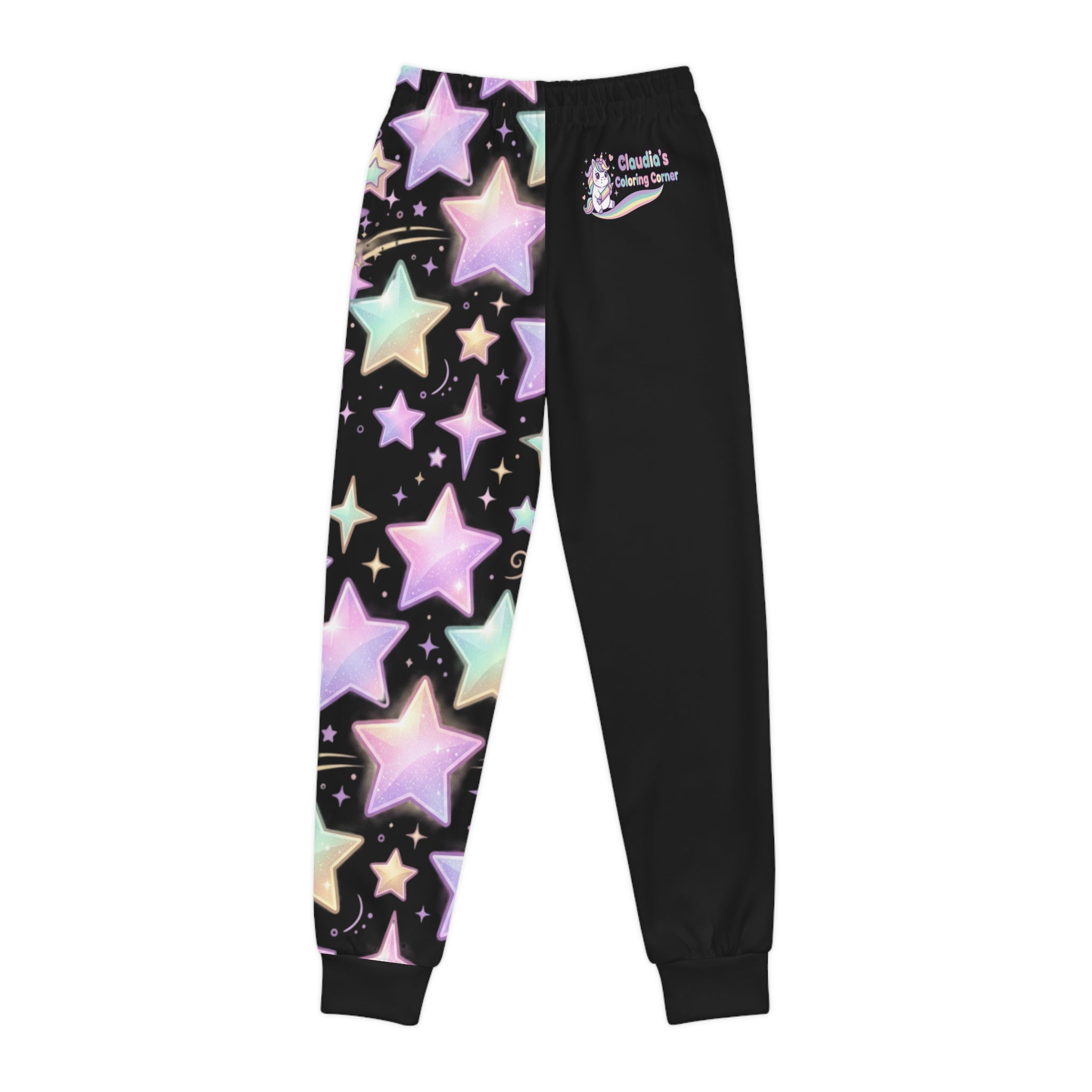 Kids Unicorn Joggers — Pink Rainbow All-Over-Print Sweatpants