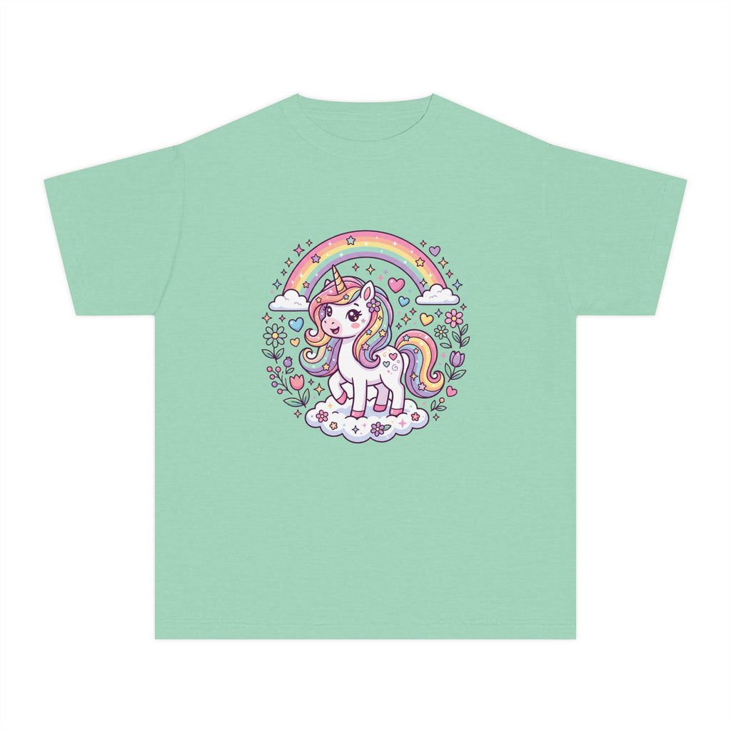 Unicorn Youth Tee — 'Believe in Magic' Rainbow Kids T‑Shirt