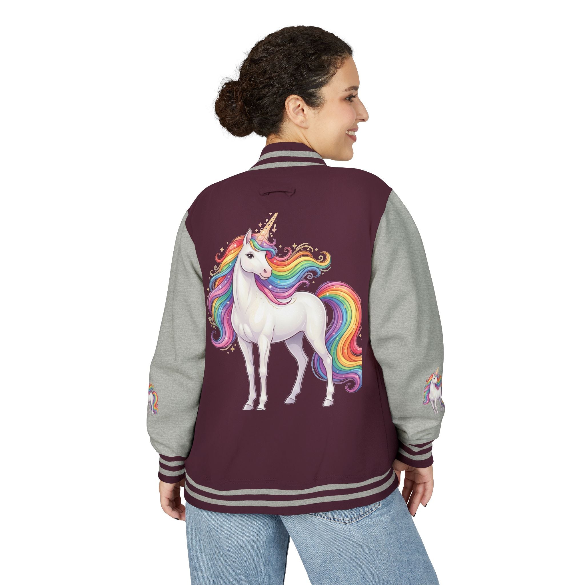 Unicorn Rainbow Letterman Jacket