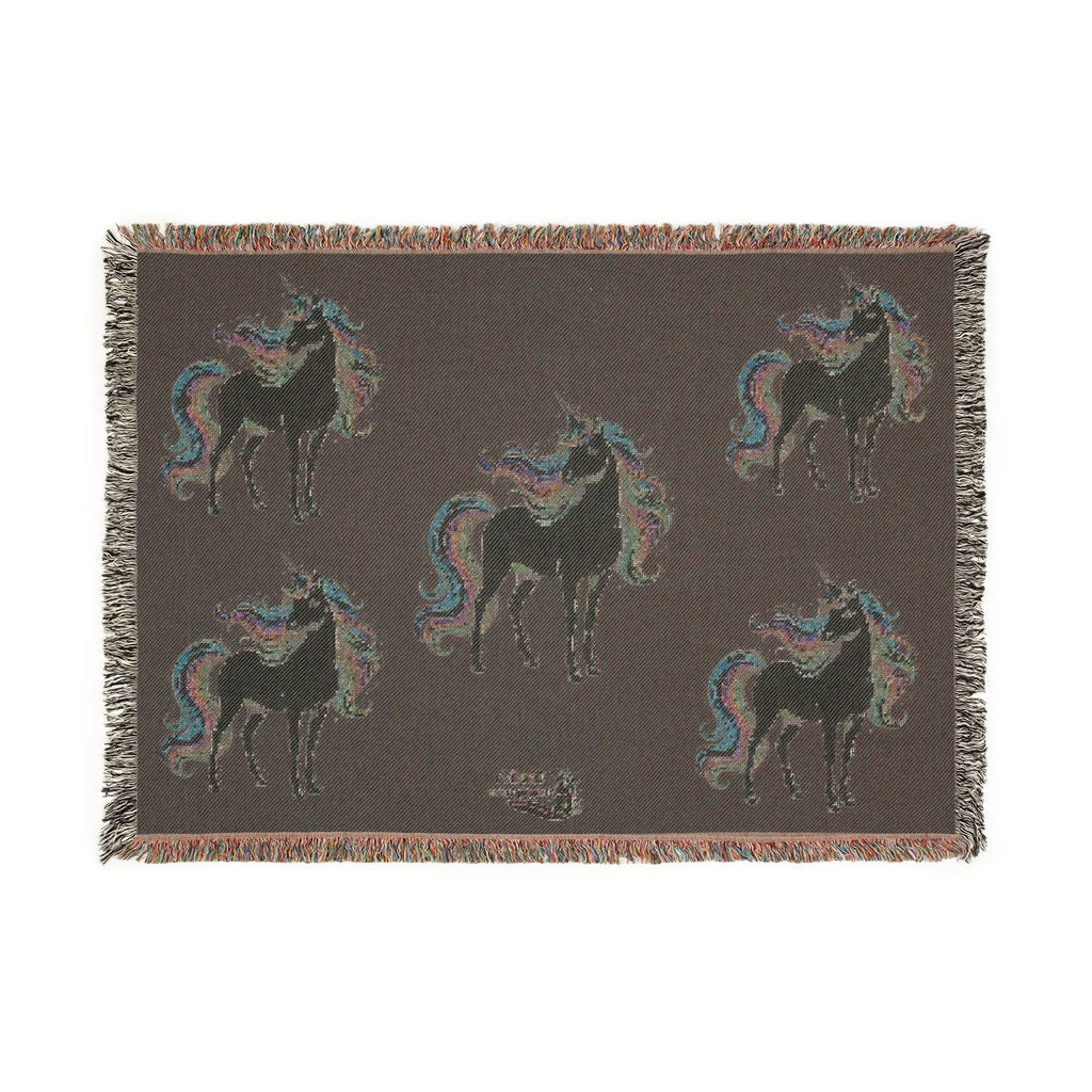 Unicorn Woven Blanket — Rainbow Pegasus Throw for Kids & Fantasy Fans