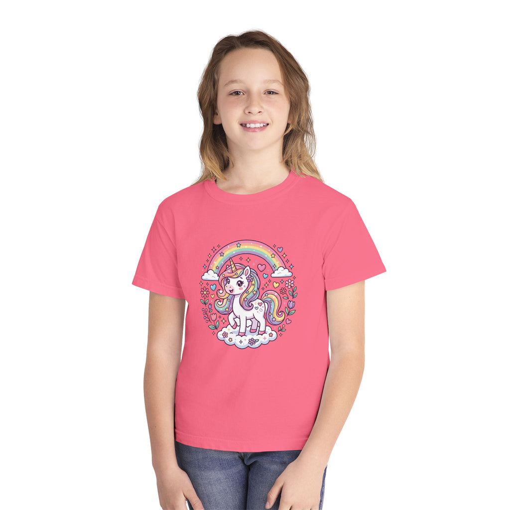 Unicorn Youth Tee — 'Believe in Magic' Rainbow Kids T‑Shirt